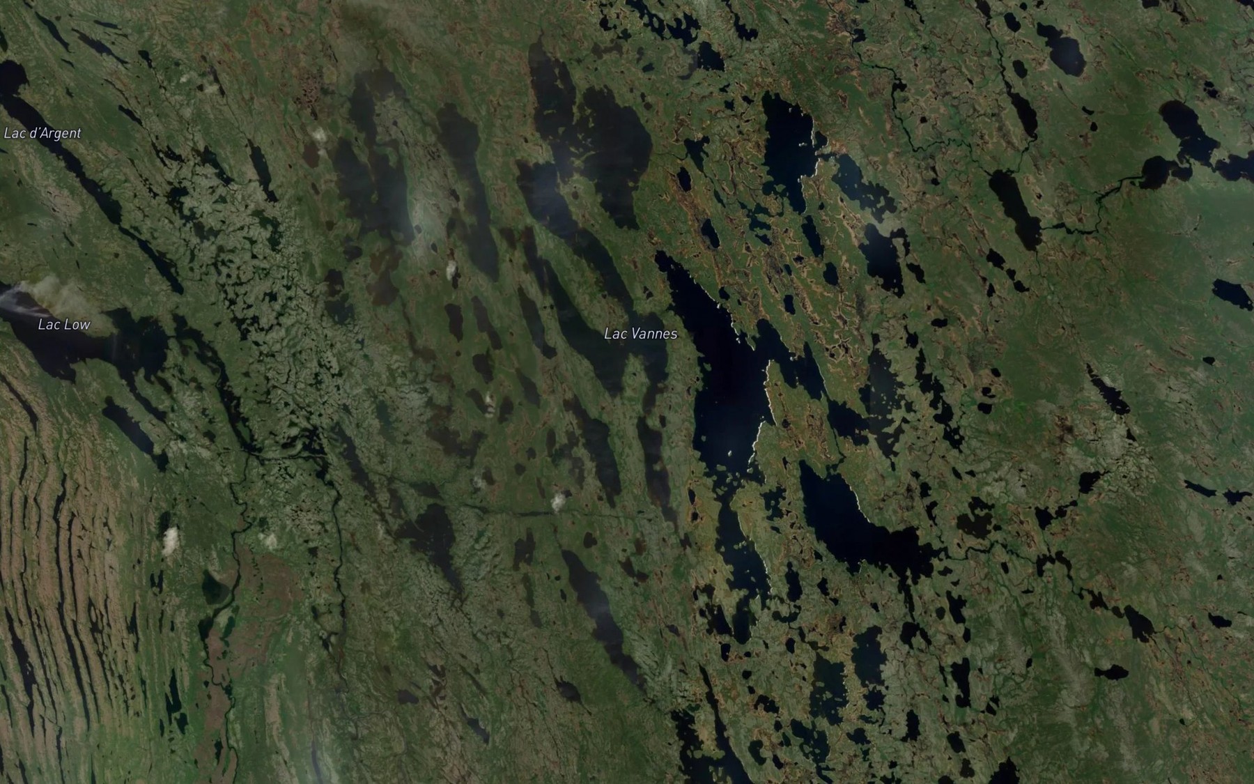 Satellite map of the Lac Vannes