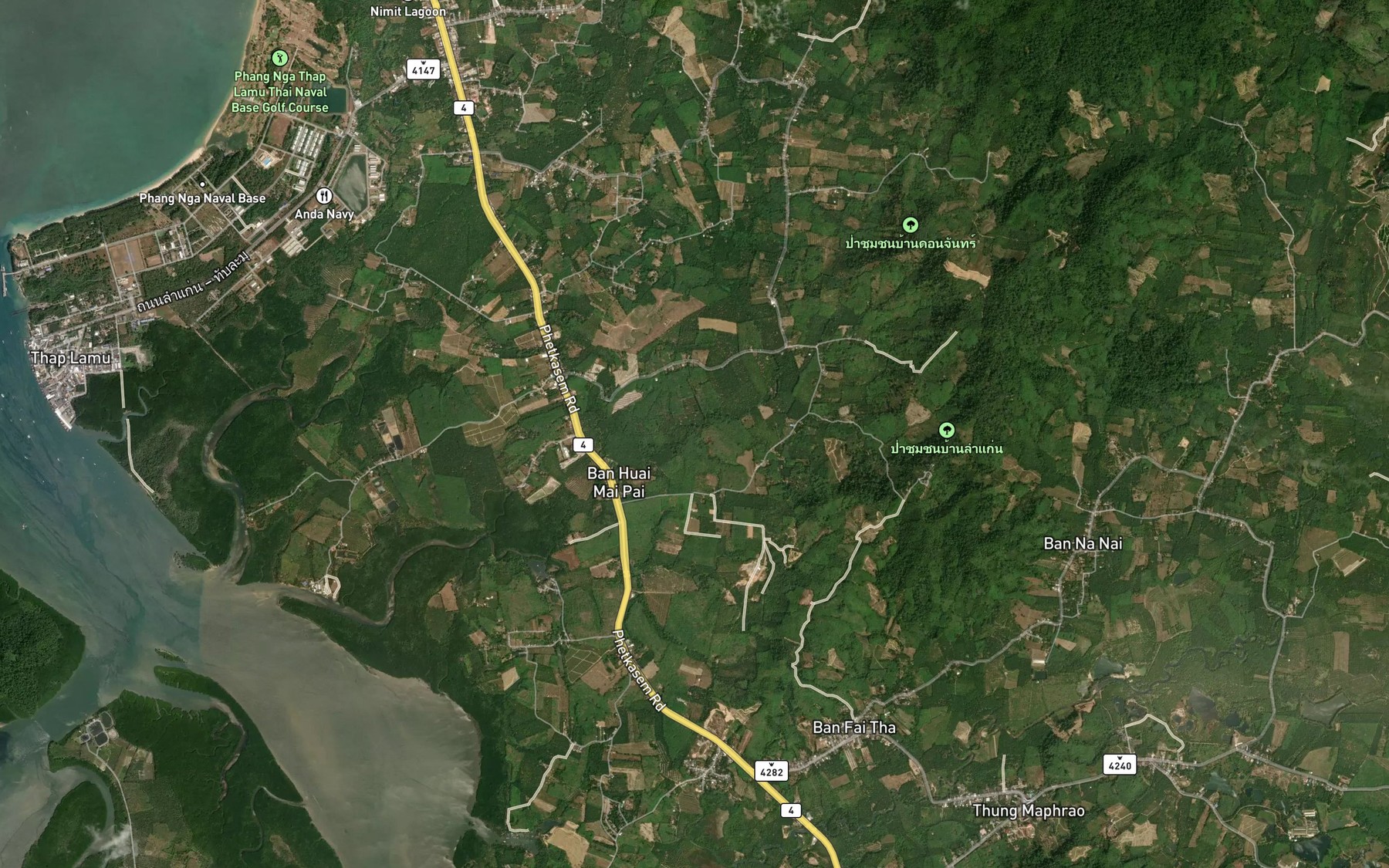 Satellite map of the Khlong Yuan Tai