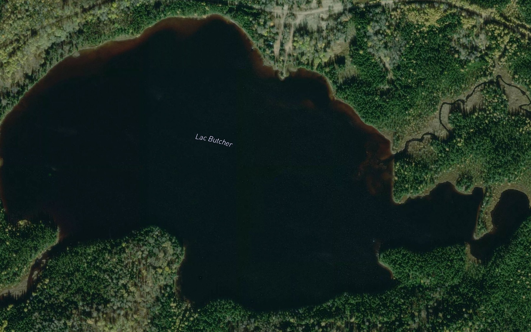 Satellite map of the Lac Butcher