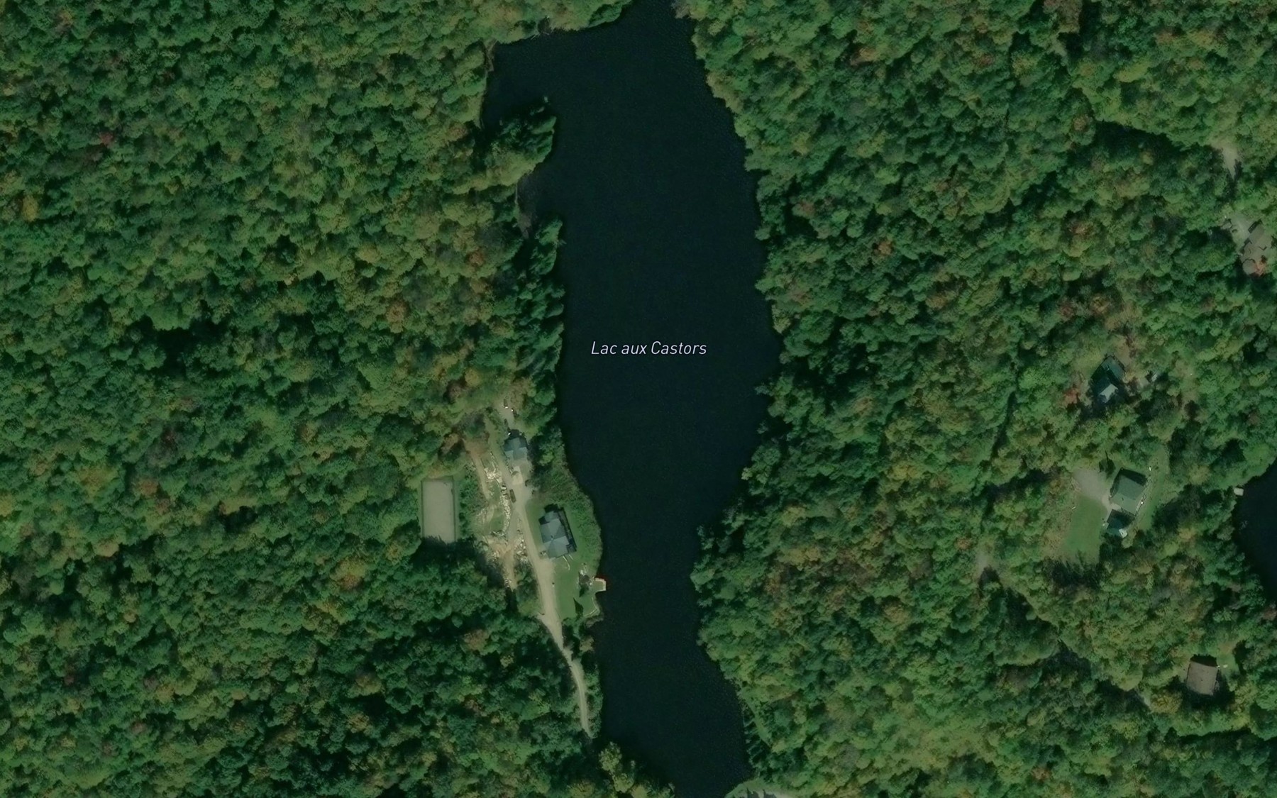 Satellite map of the Lac aux Castors