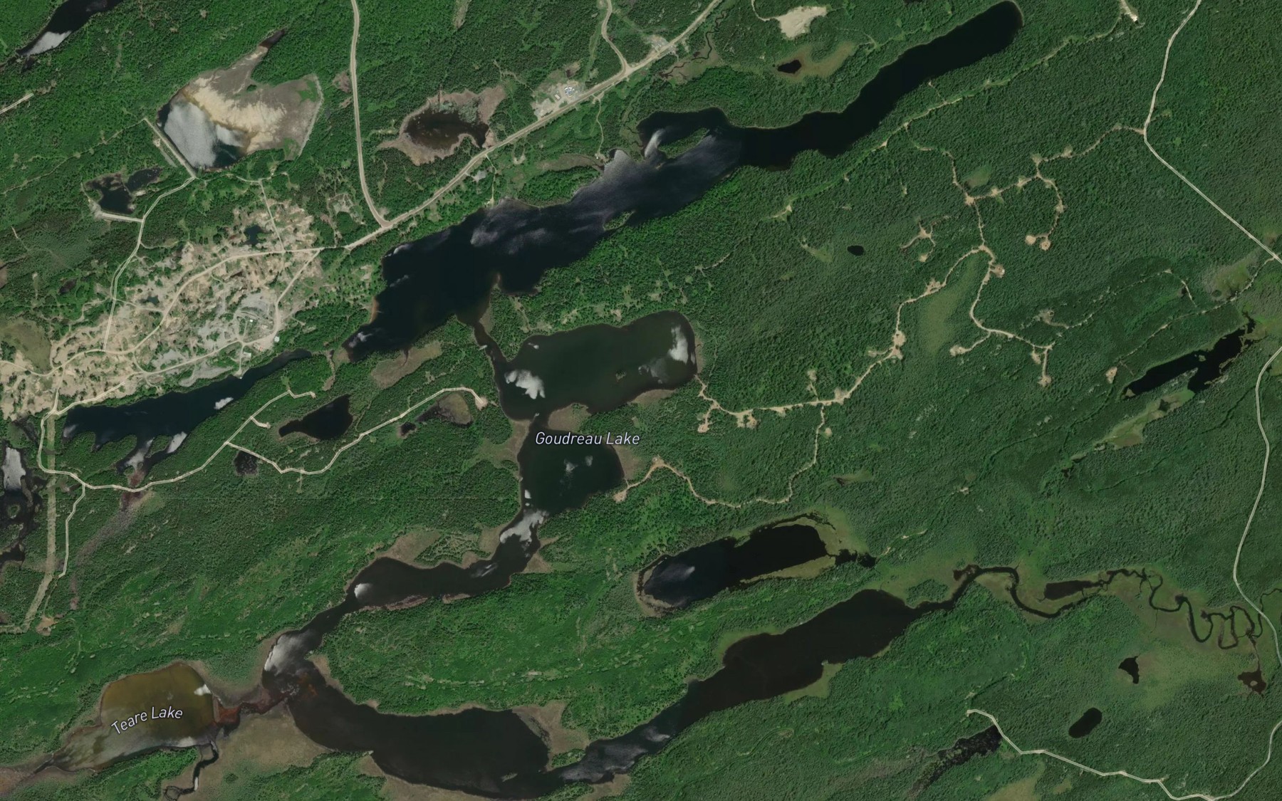 Satellite map of the Lac Goudreau