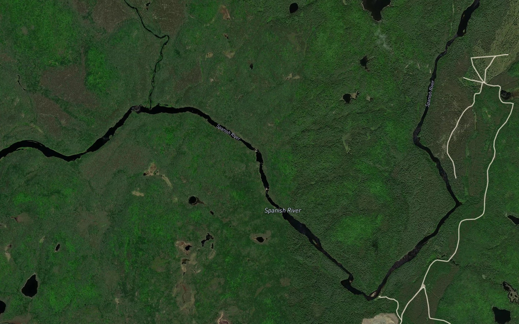 Satellite map of the Graveyard Rapids