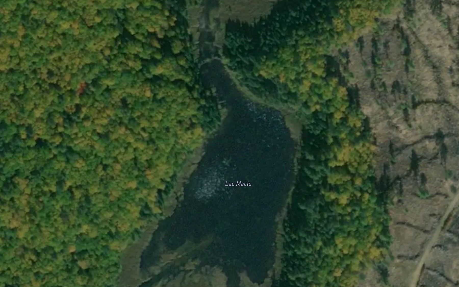 Satellite map of the Lac Macle