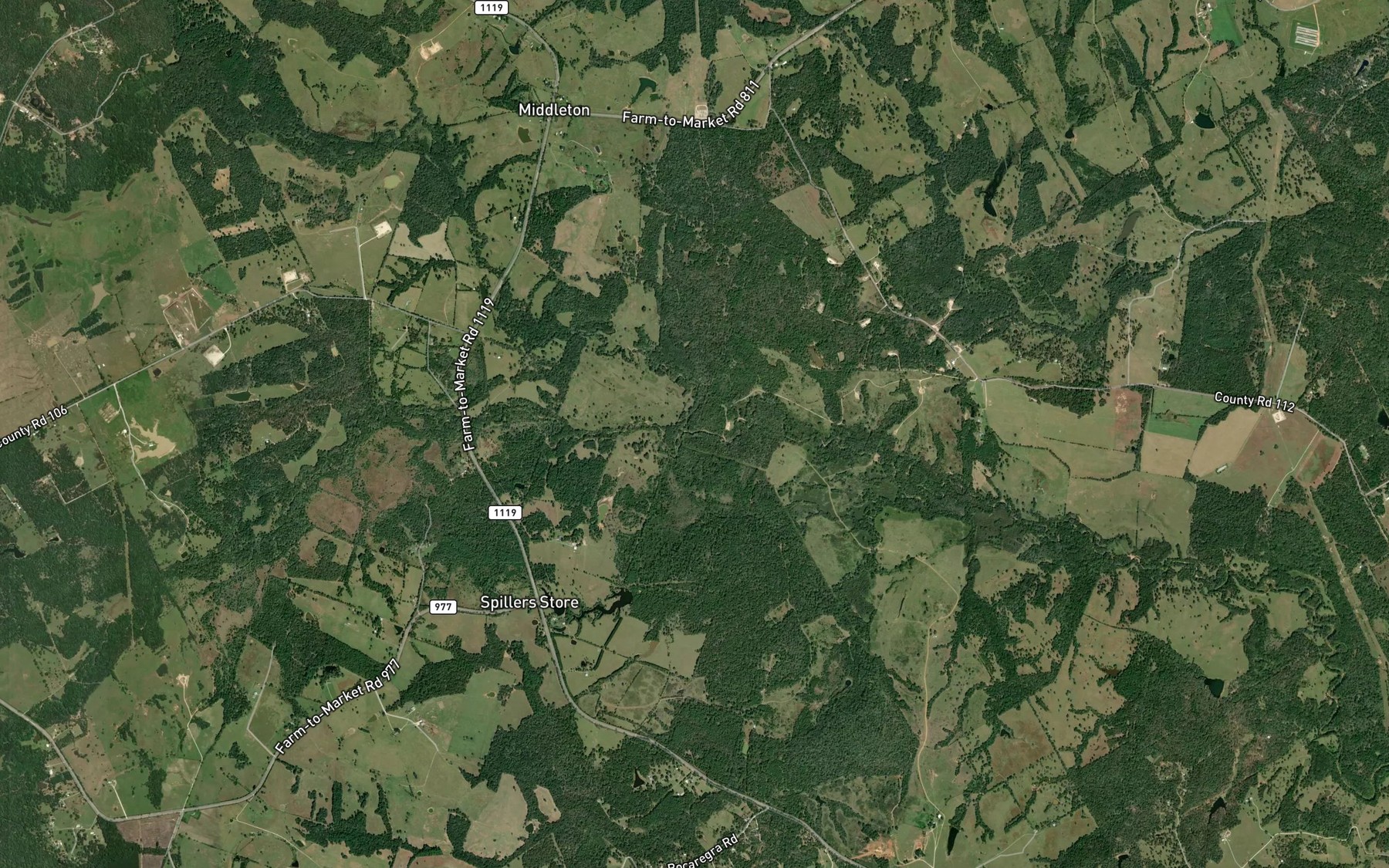 Satellite map of the Twomile Creek