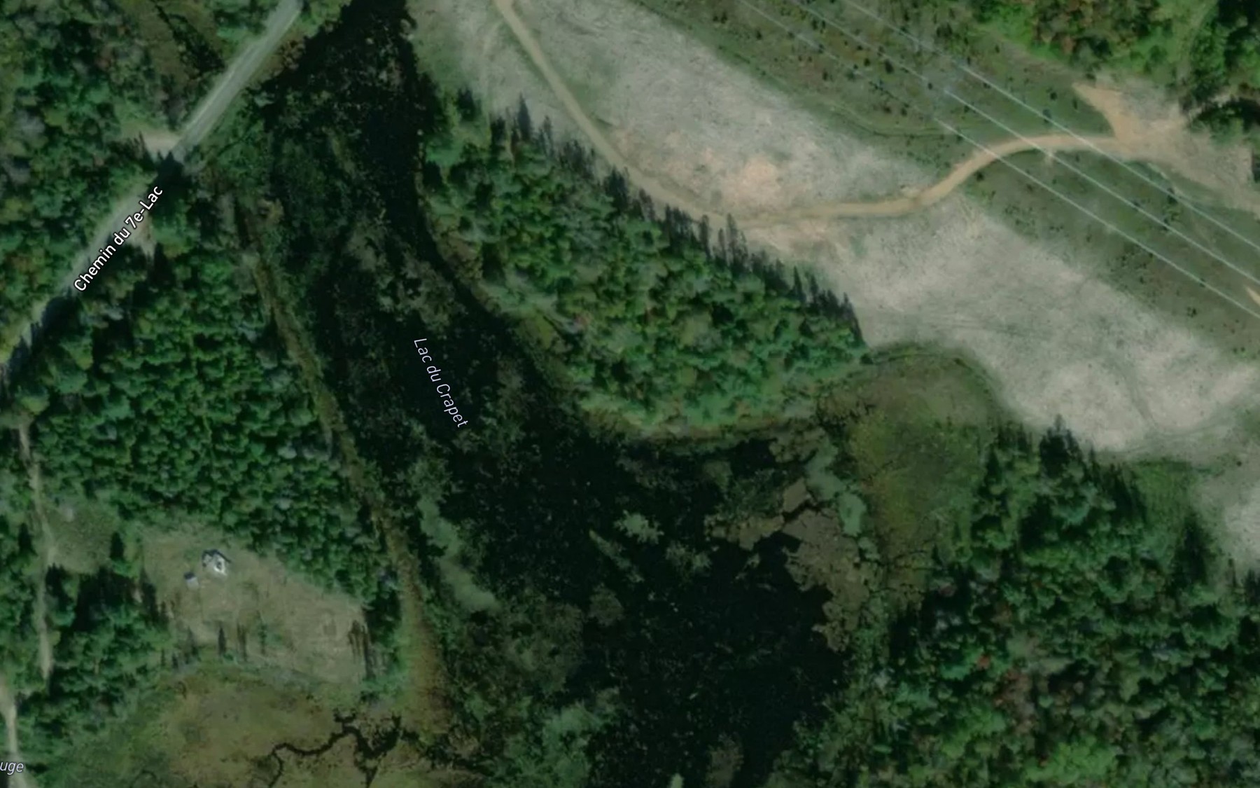 Satellite map of the Lac du Crapet