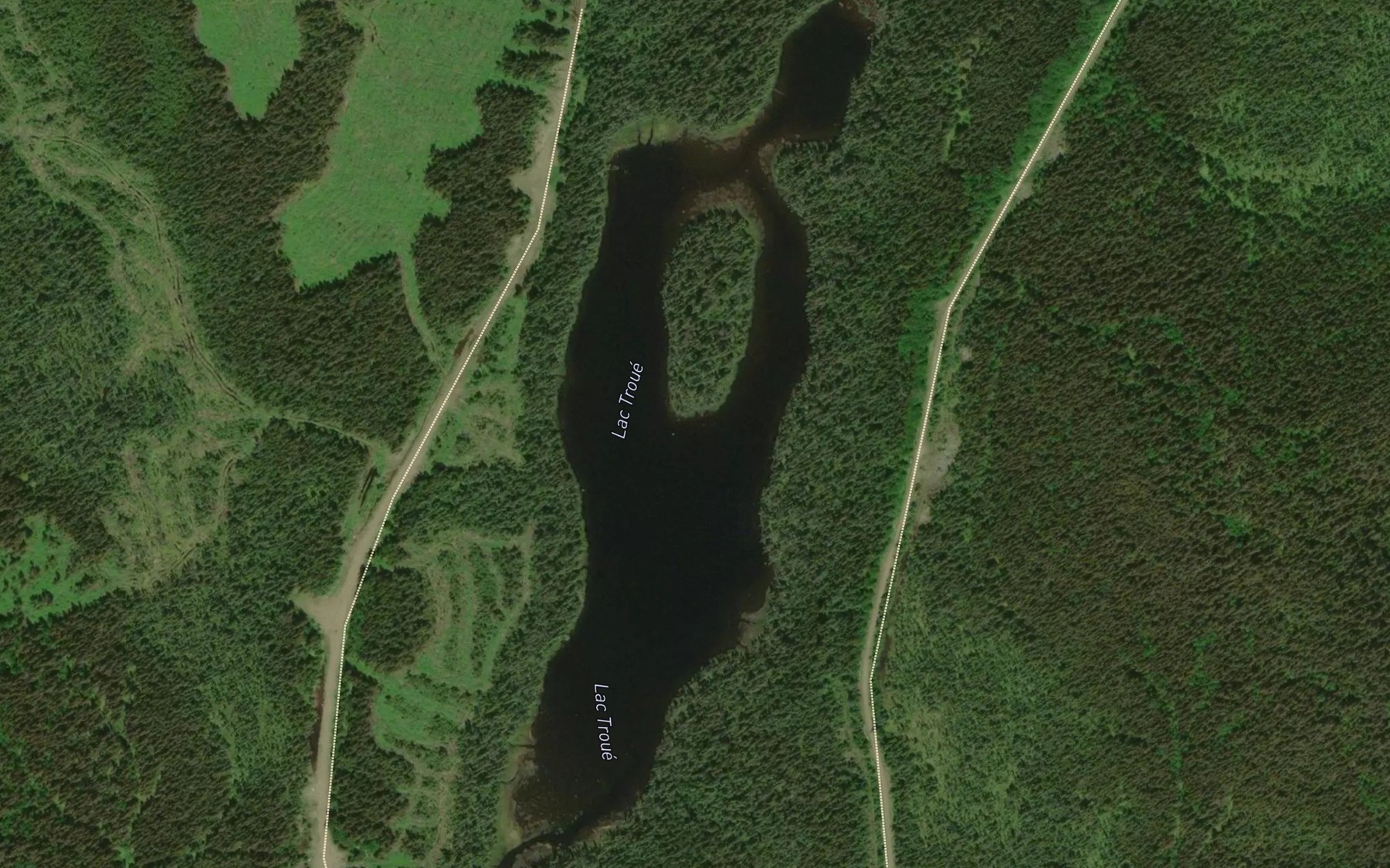 Satellite map of the Lac Troue