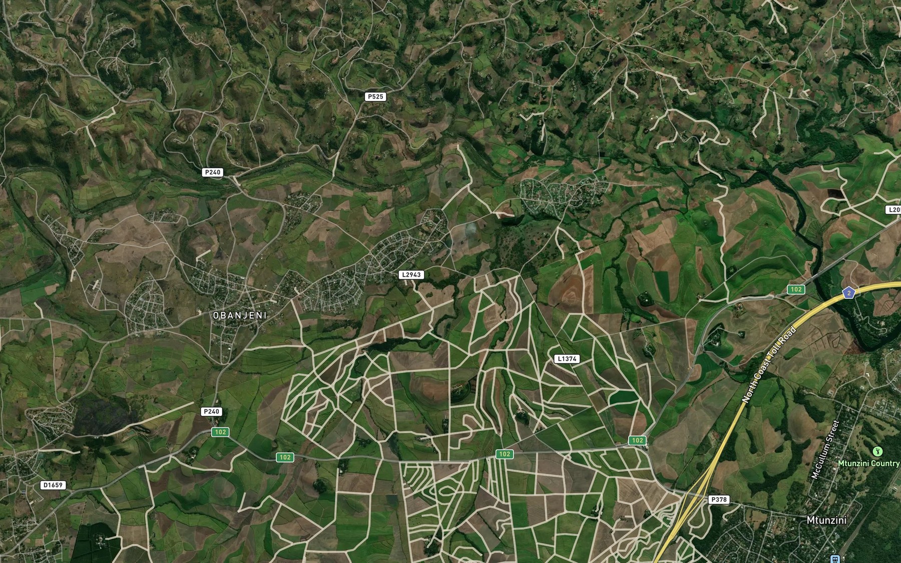Satellite map of the Bambela