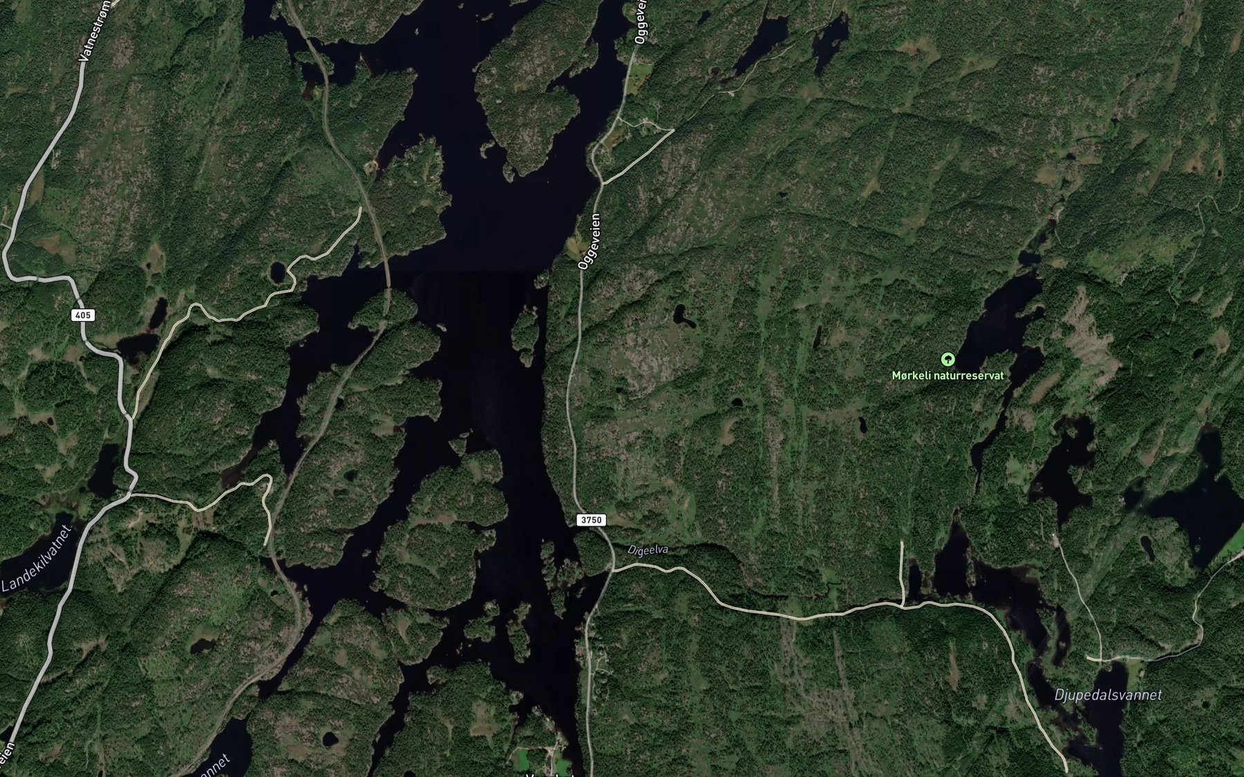 Satellite map of the Dragetjonn