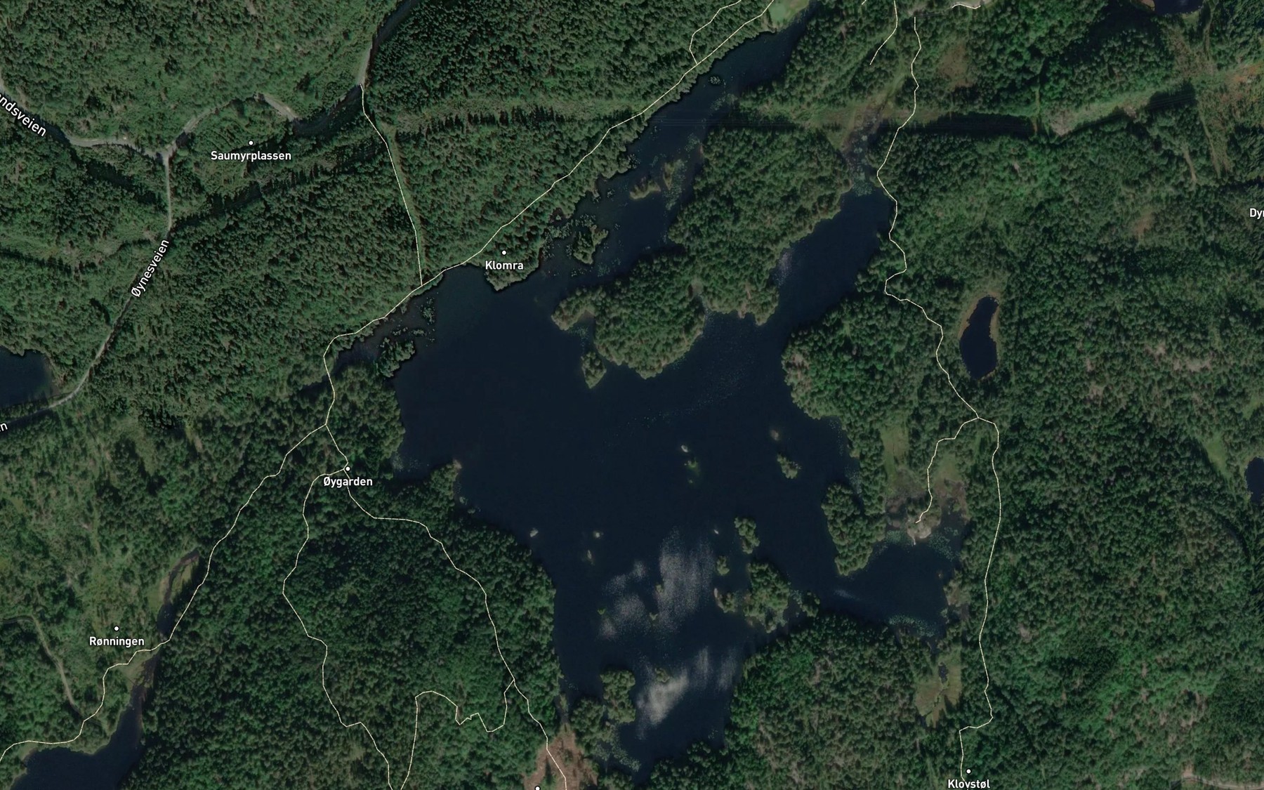 Satellite map of the Hegrevatnet