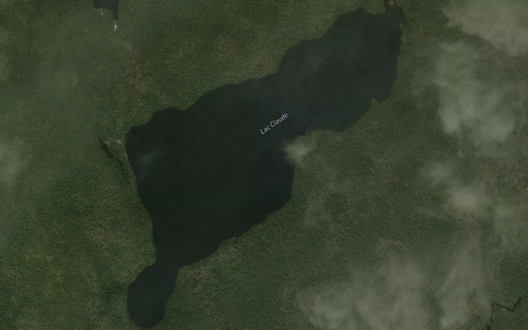 Satellite map of the Lac Claude
