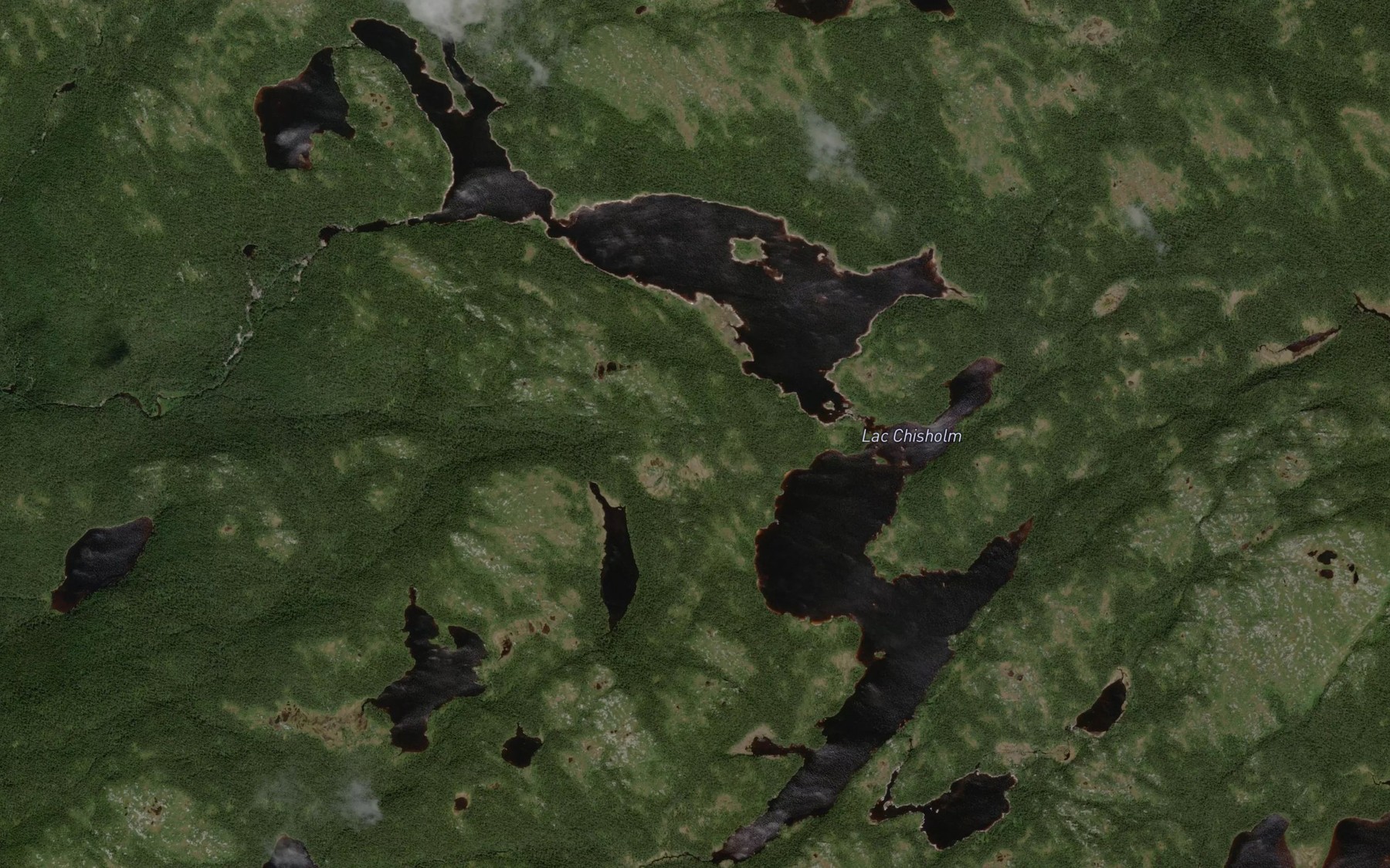 Satellite map of the Lac Chisholm
