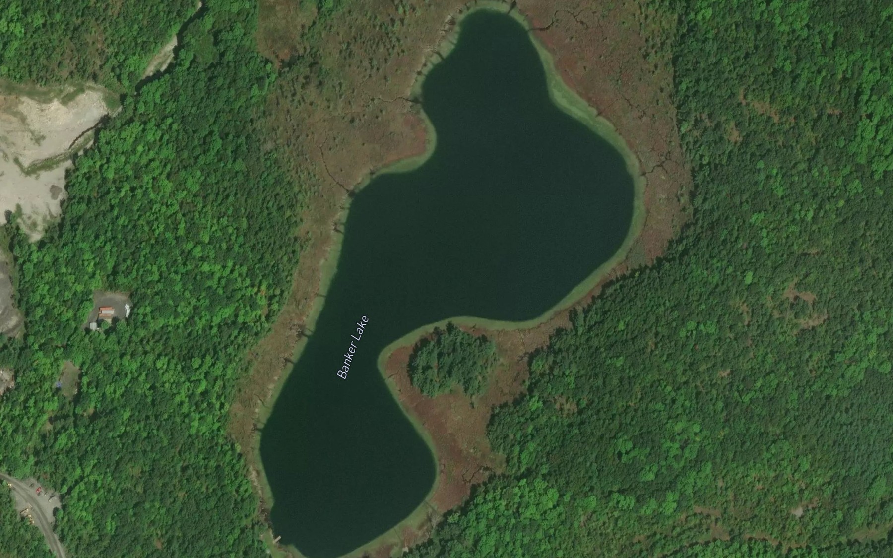 Satellite map of the Banker Lake