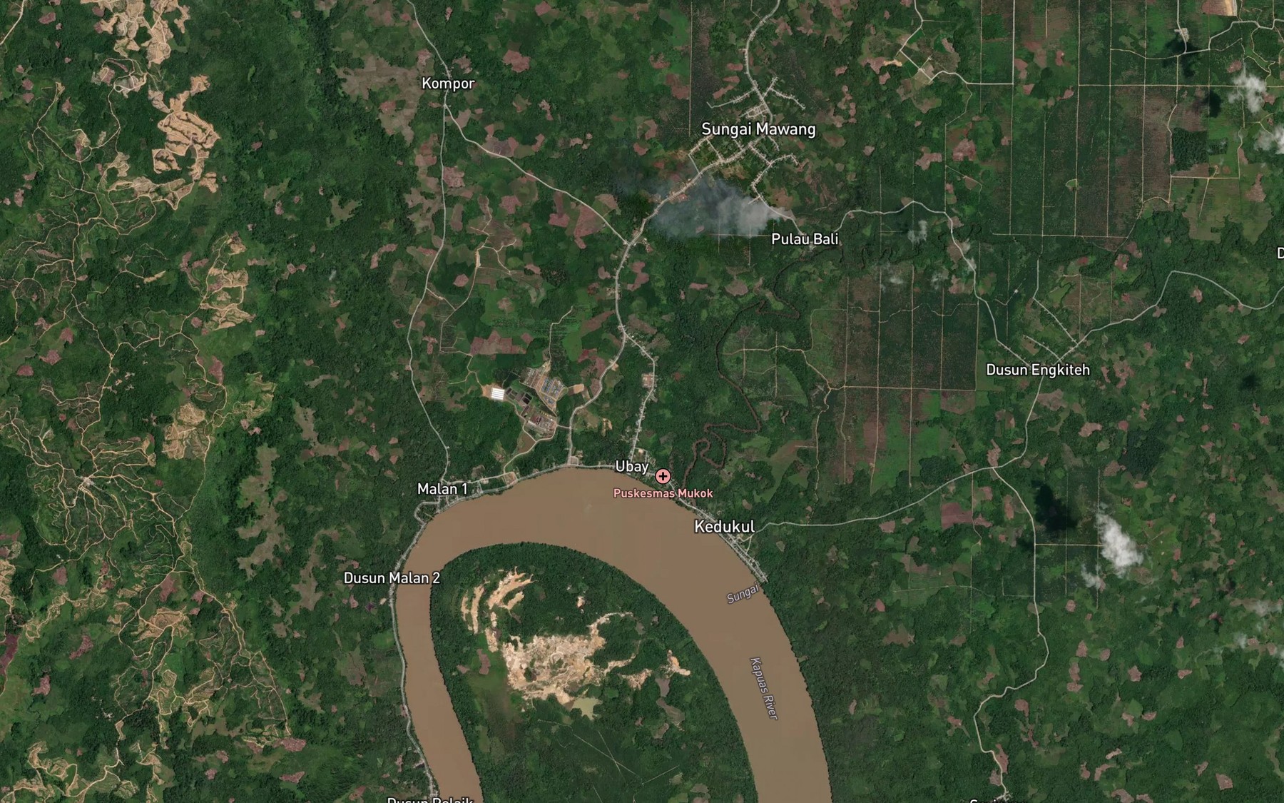 Satellite map of the Sungai Kedukul