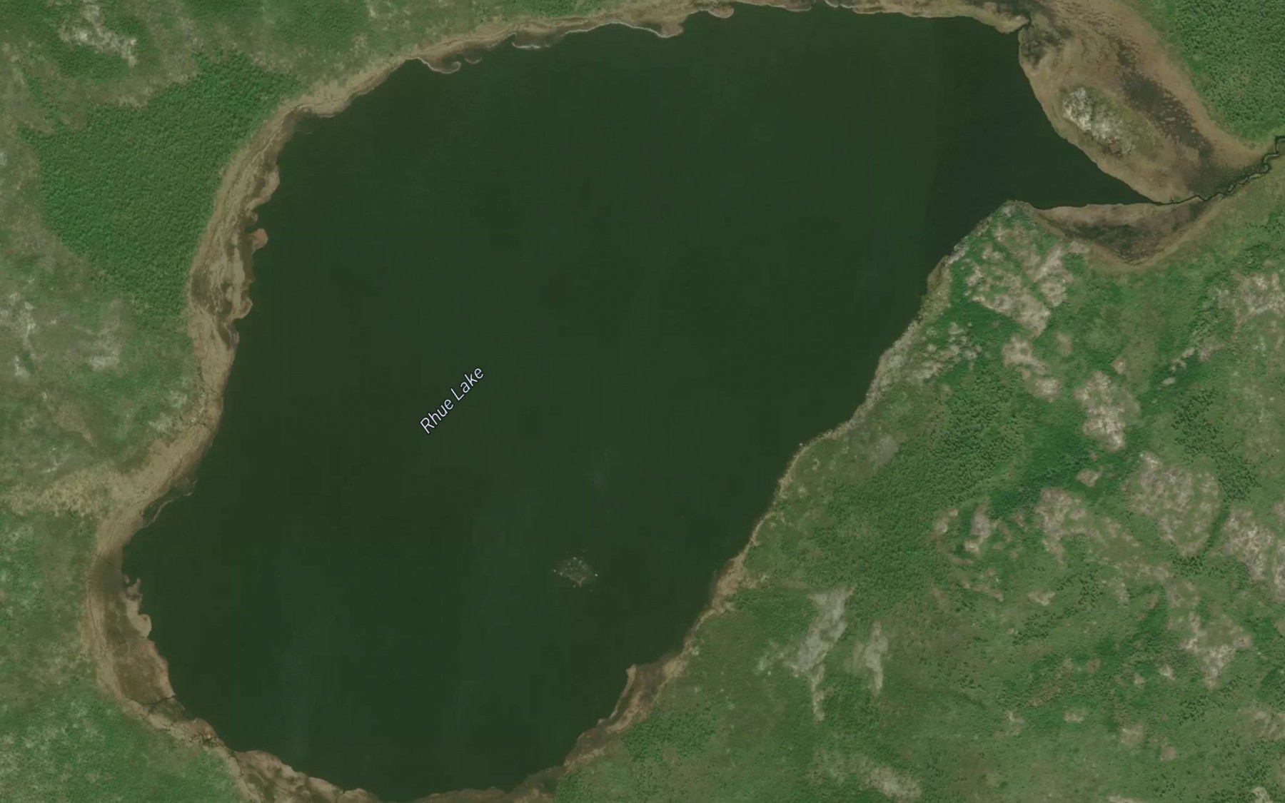 Satellite map of the Rhue Lake