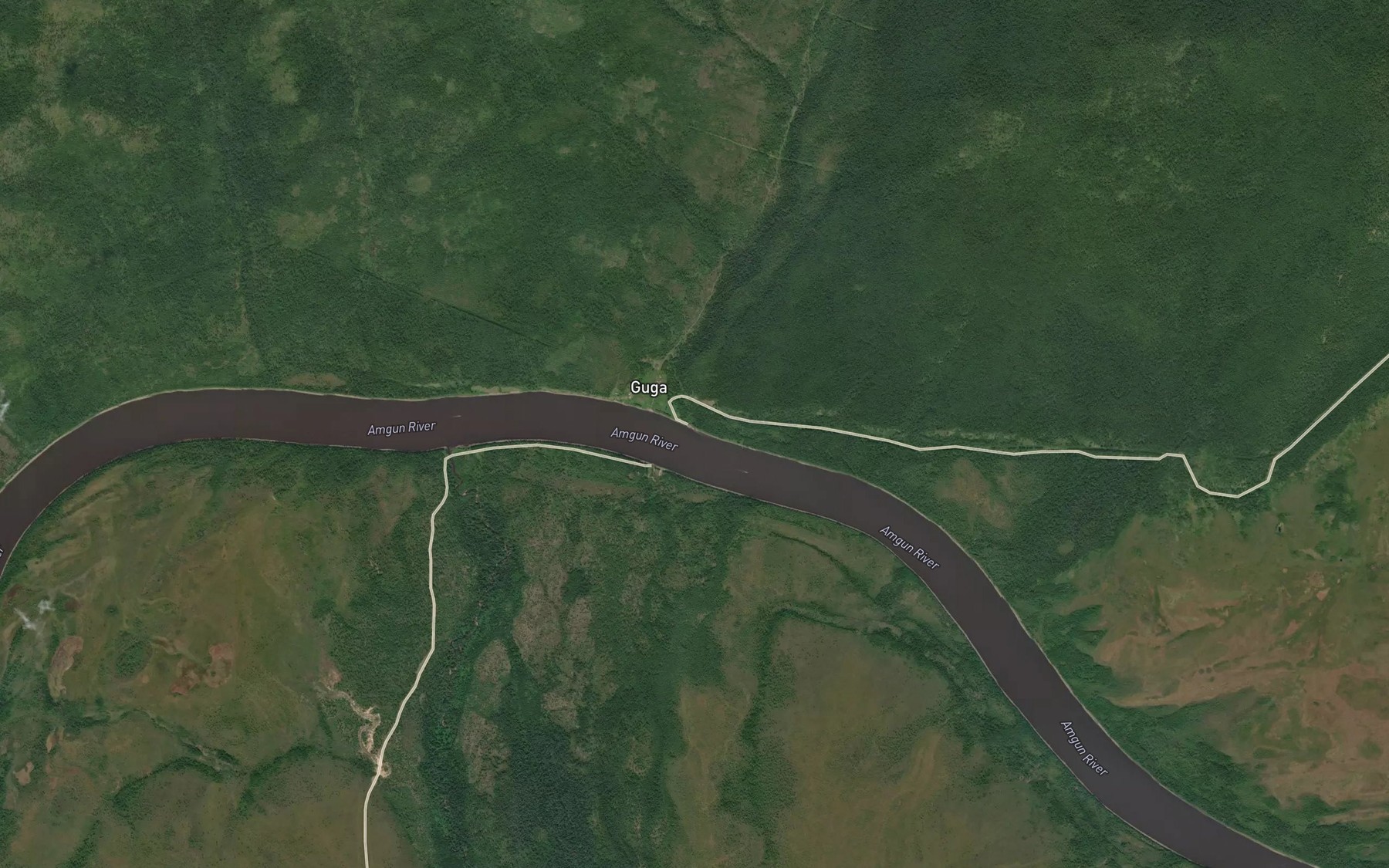 Satellite map of the Guginka