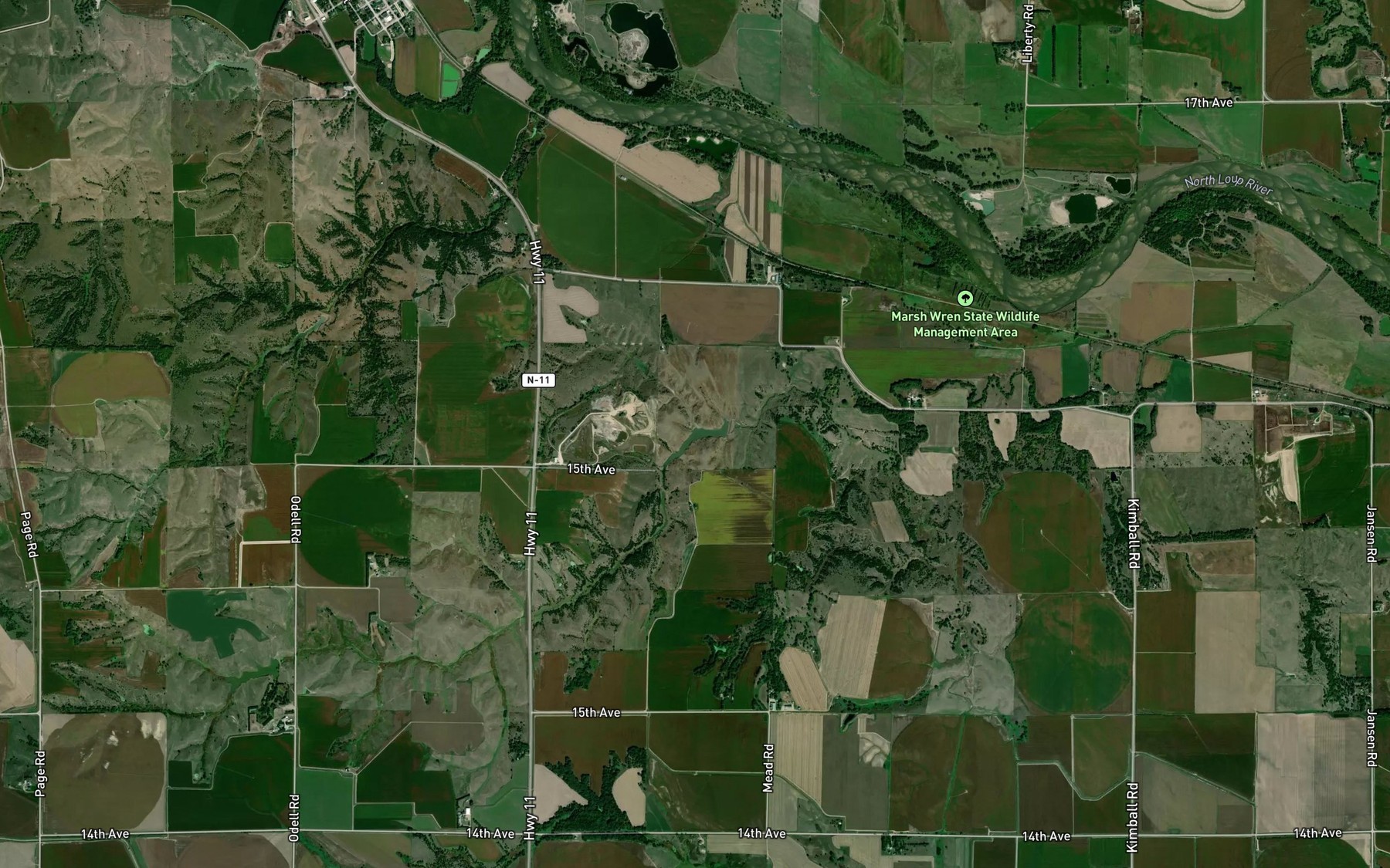 Satellite map of the Channel Block Reservoir 1-2