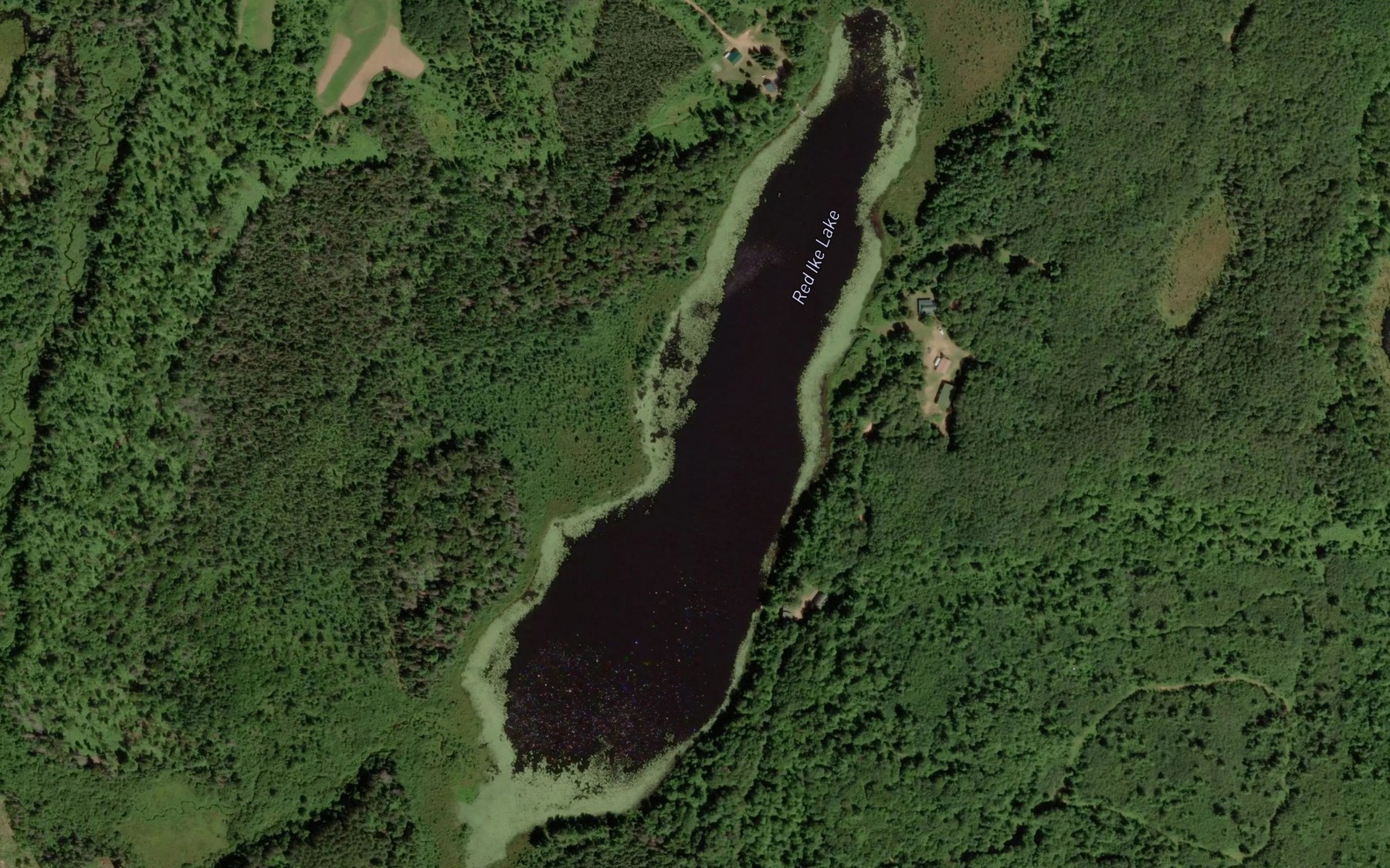 Satellite map of the Red Ike Lake