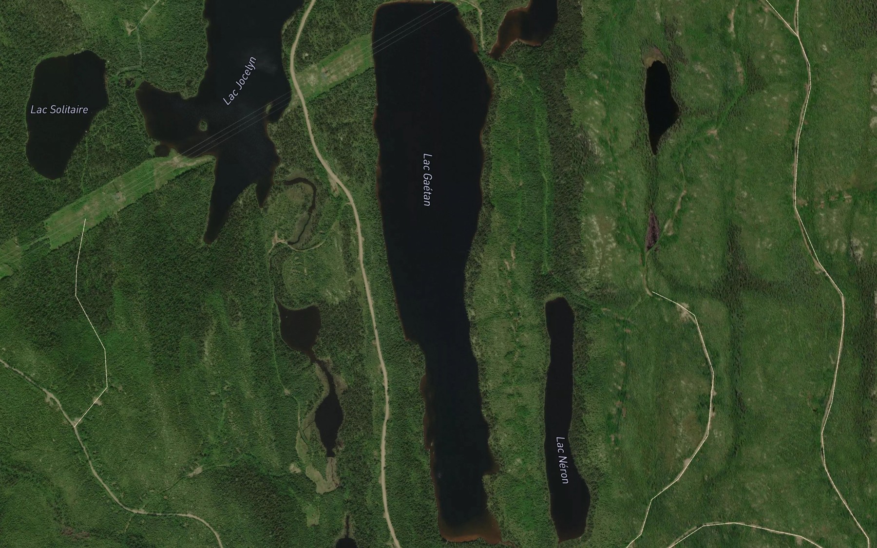Satellite map of the Lac Gaetan