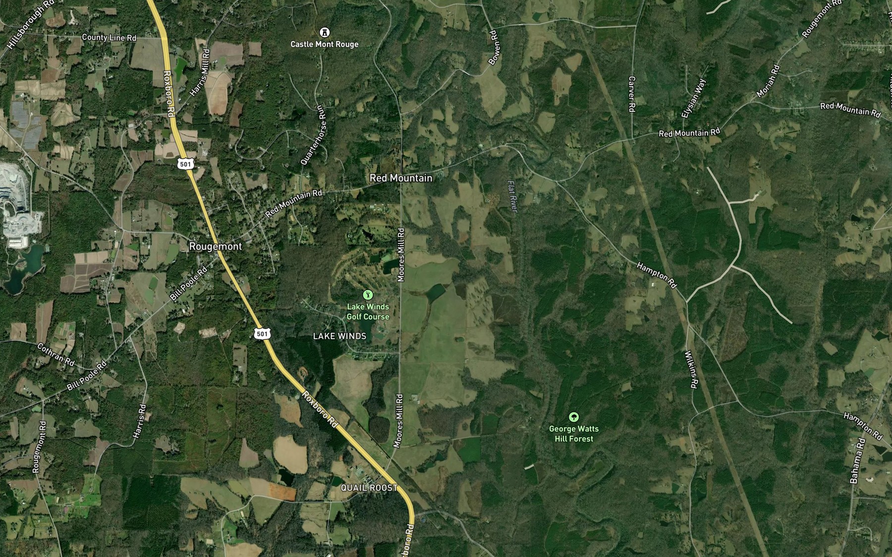 Satellite map of the McFarland Lake