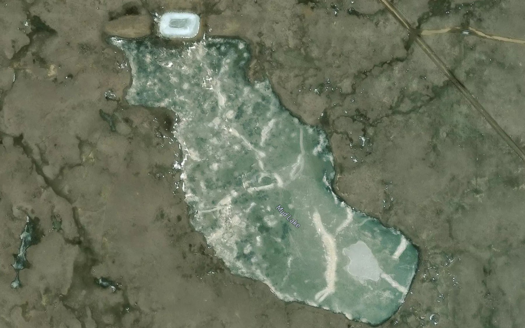 Satellite map of the Mud Lake