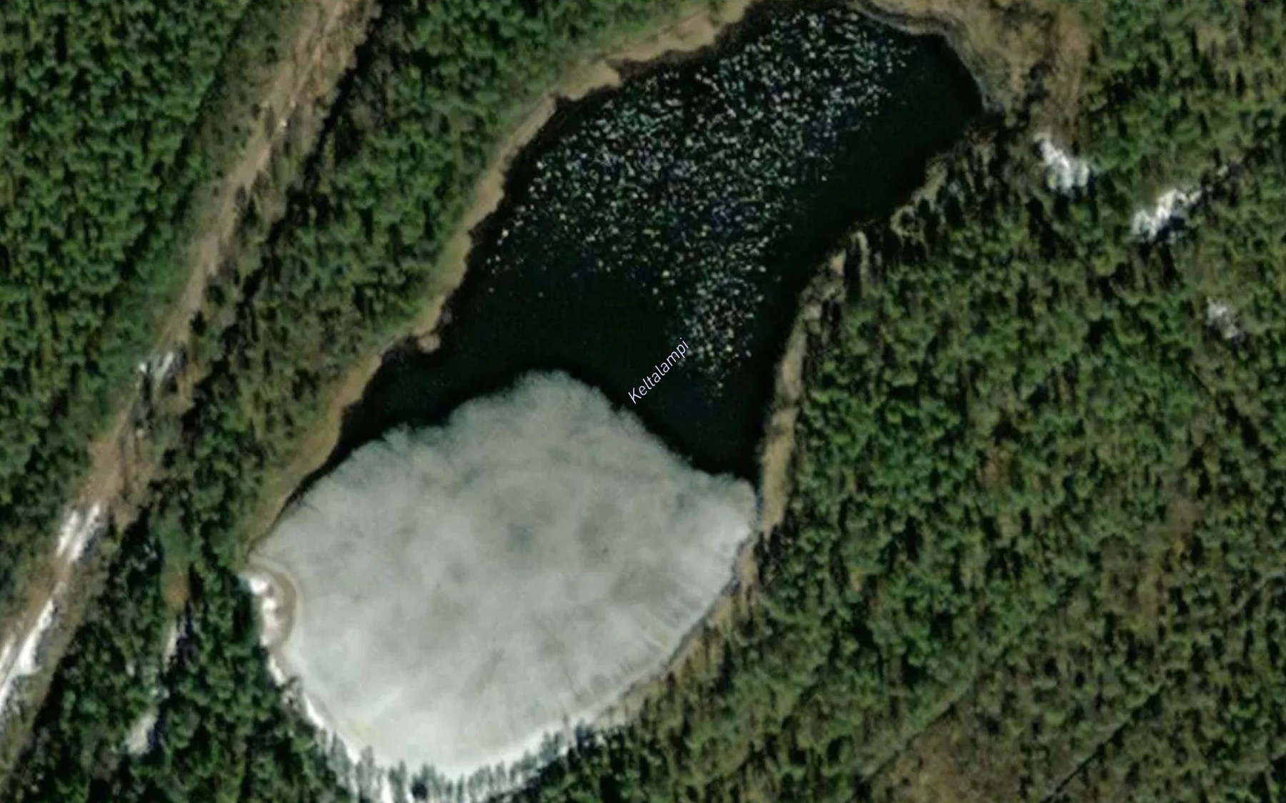 Satellite map of the Keltalampi