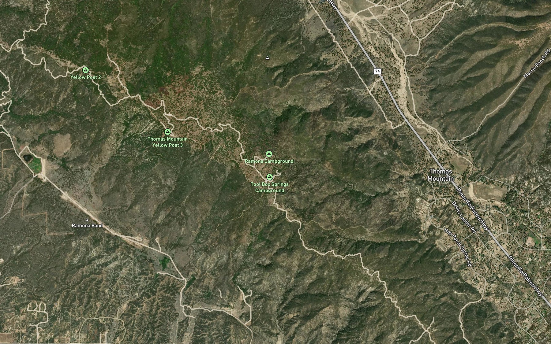 Satellite map of the Tool Box Spring