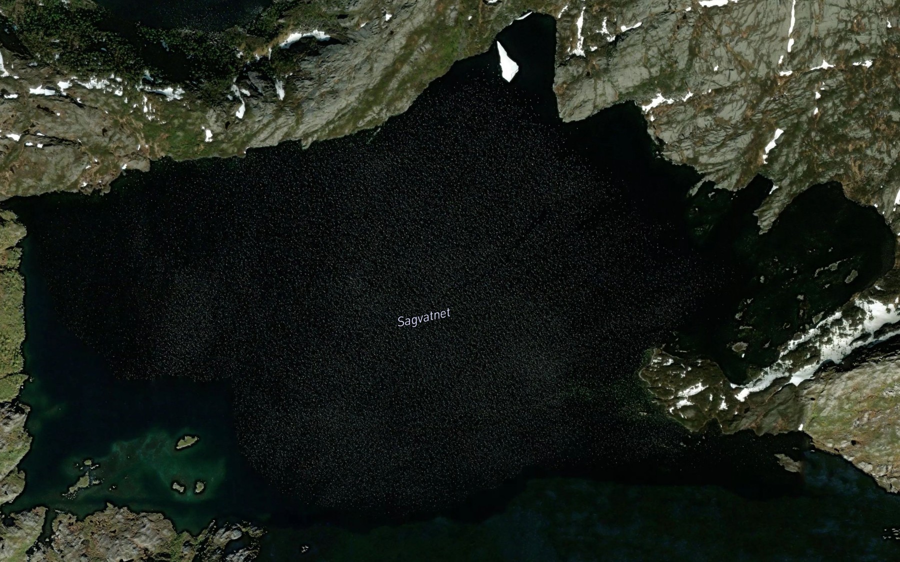 Satellite map of the Sagvatnet