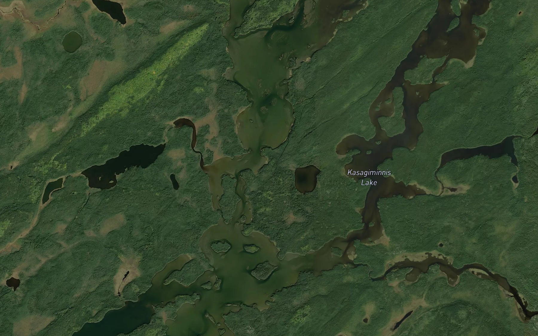 Satellite map of the Kasagiminnis Lake