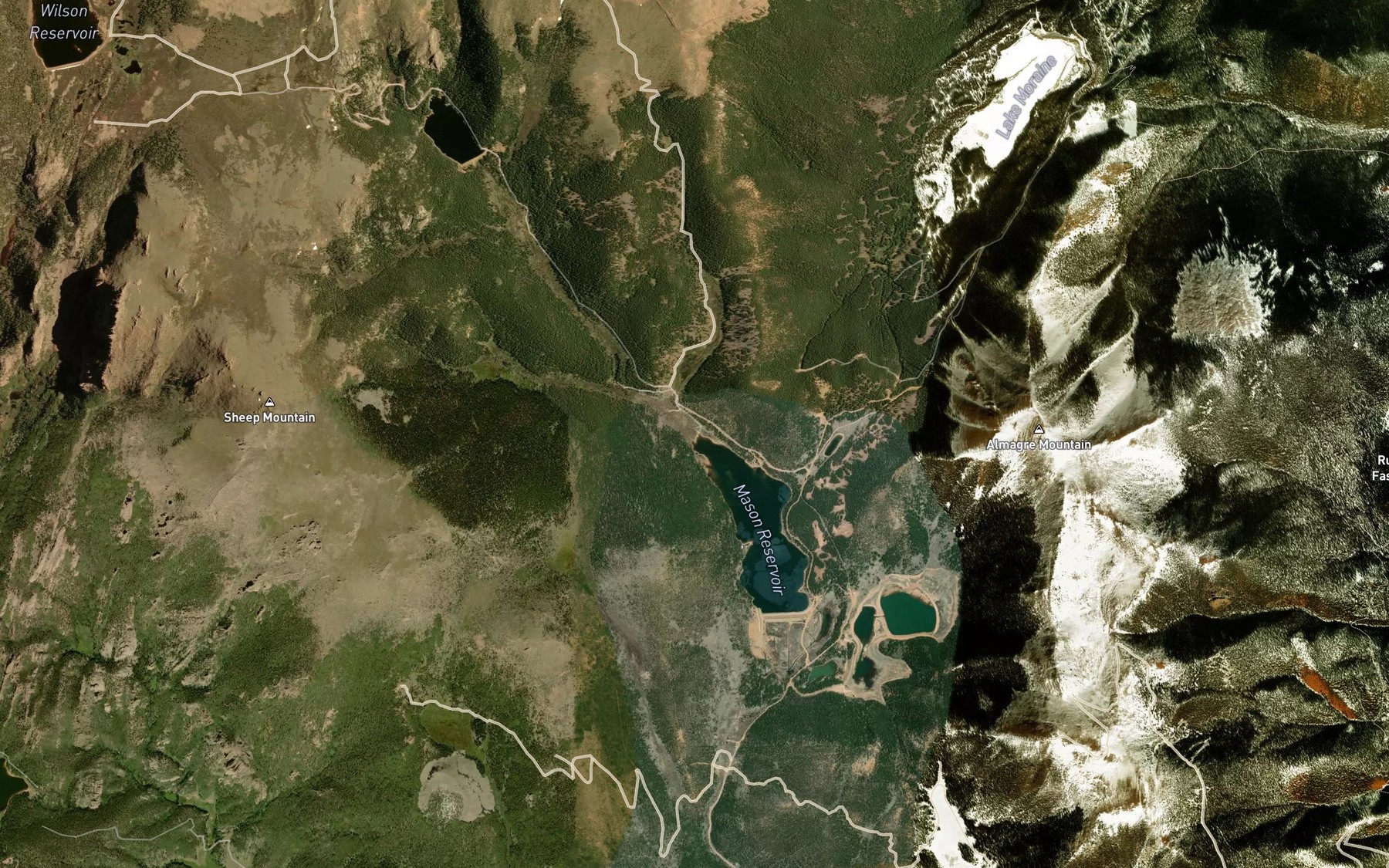 Satellite map of the Boehmer Creek
