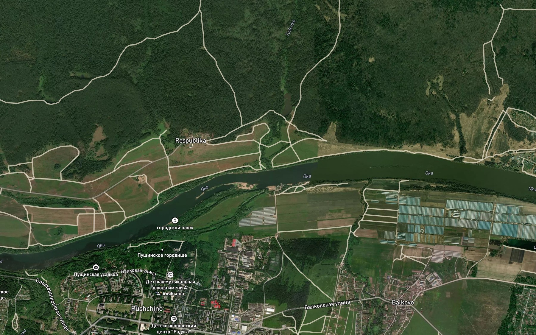 Satellite map of the Todenka
