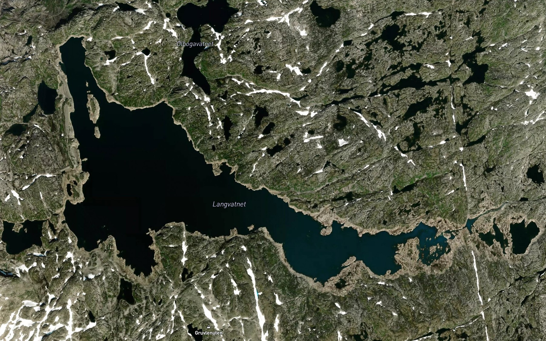 Satellite map of the Langvatnet