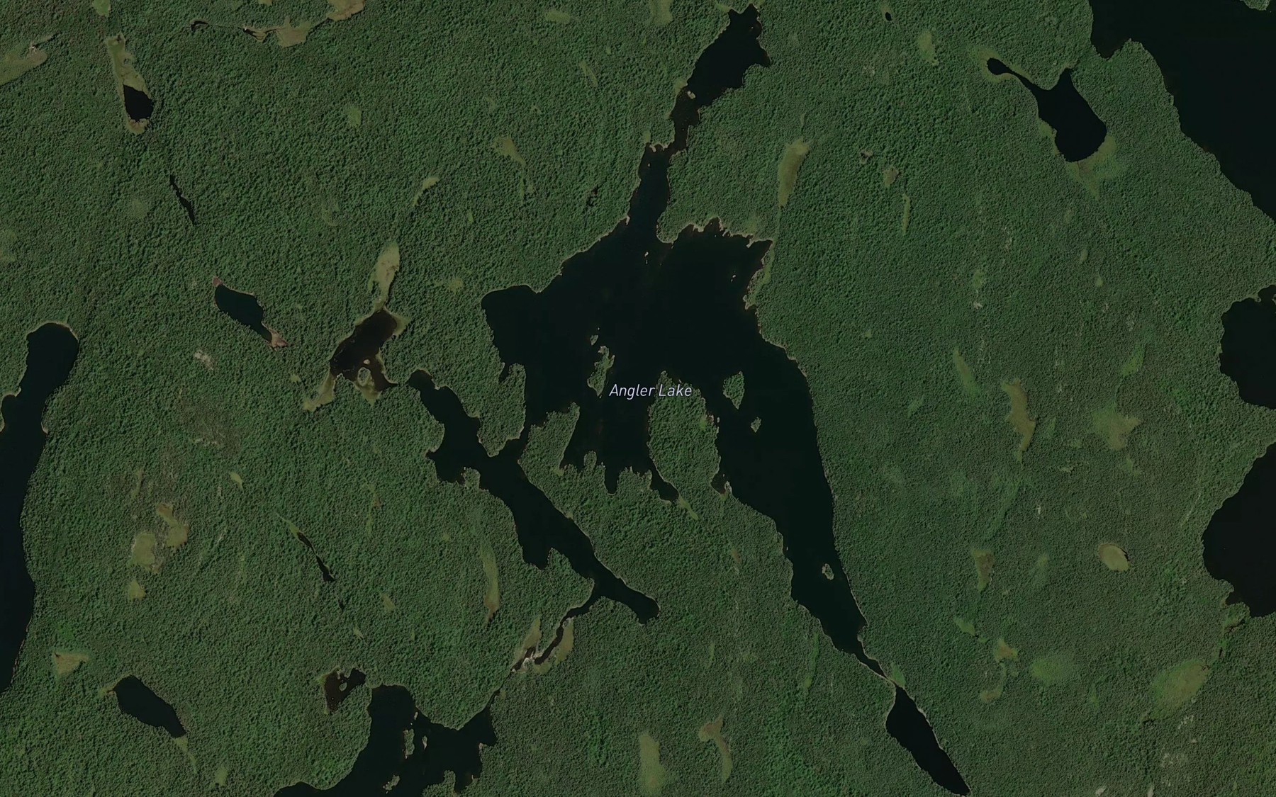Satellite map of the Angler Lake