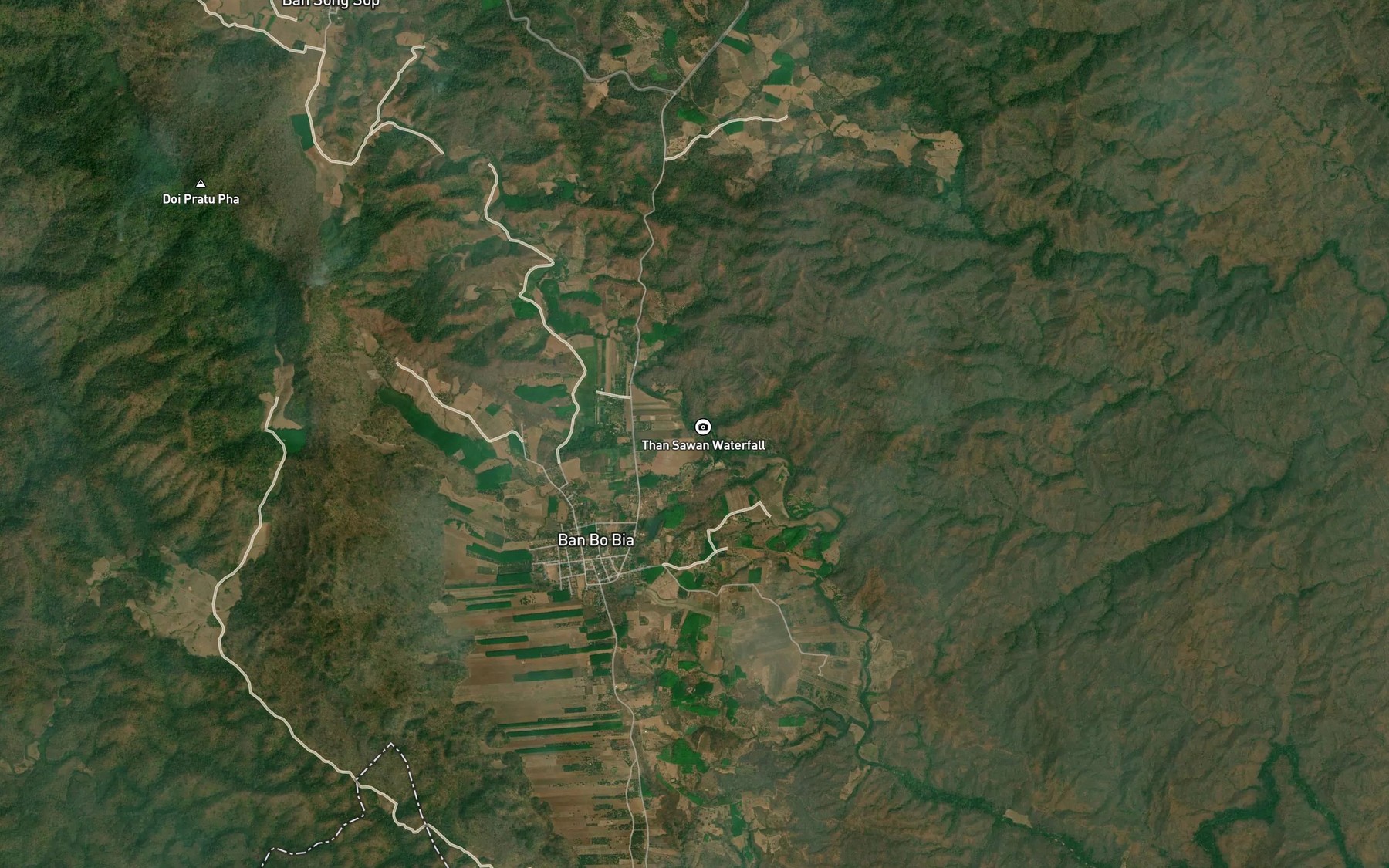 Satellite map of the Nam Tok Than Sawan