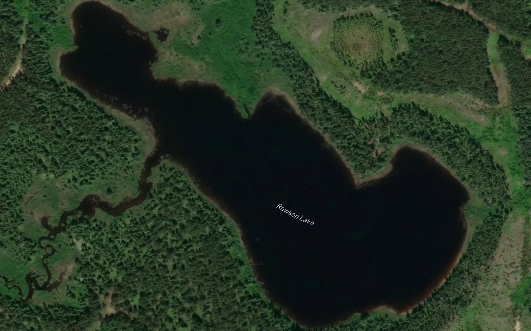 Satellite map of the Rawson Lake
