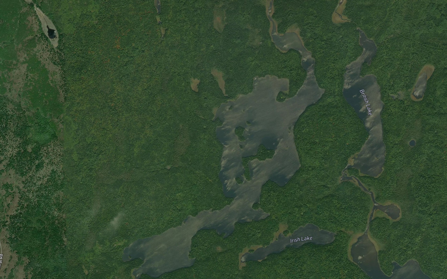 Satellite map of the Grenadier Lake