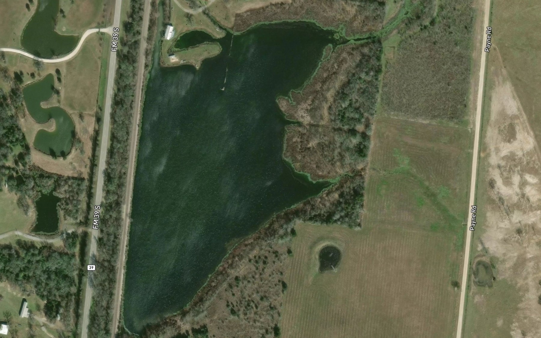 Satellite map of the South Zulch Reservoir