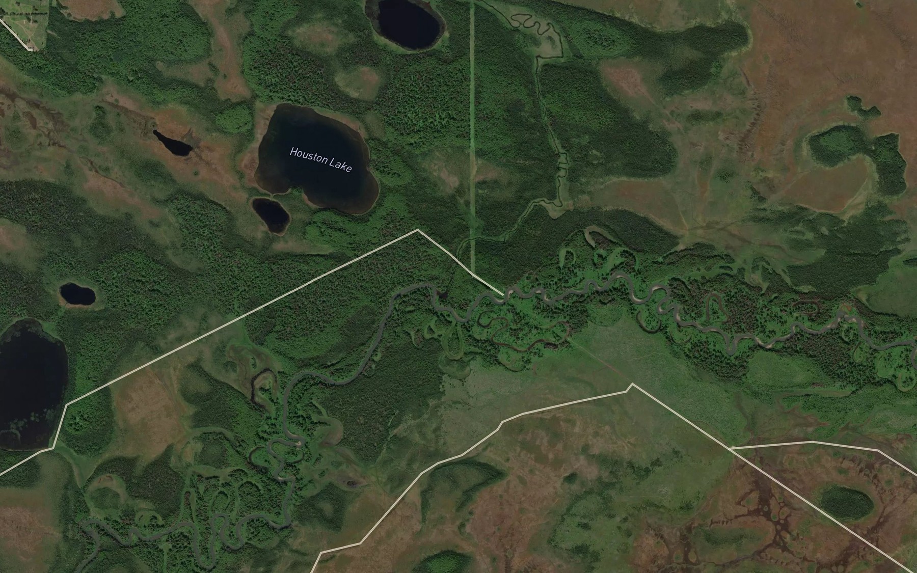 Satellite map of the Lake Creek
