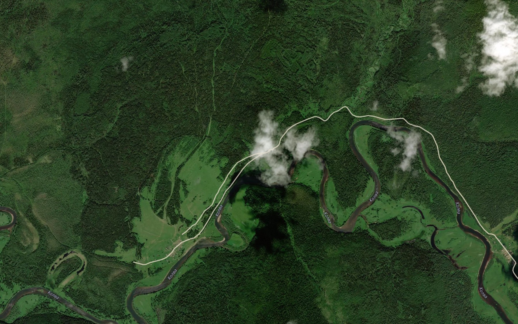 Satellite map of the Nyuzim