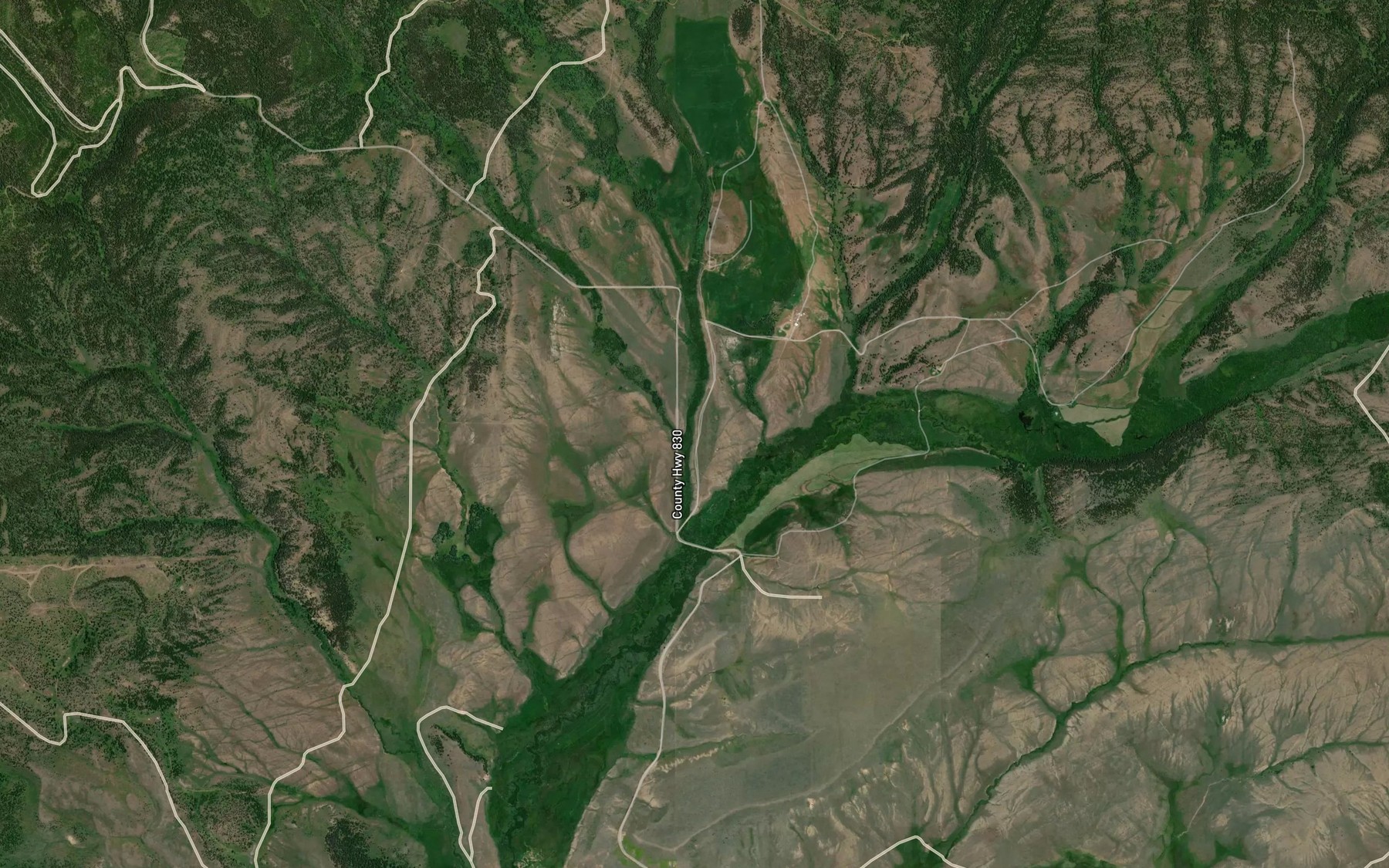 Satellite map of the Mass Creek