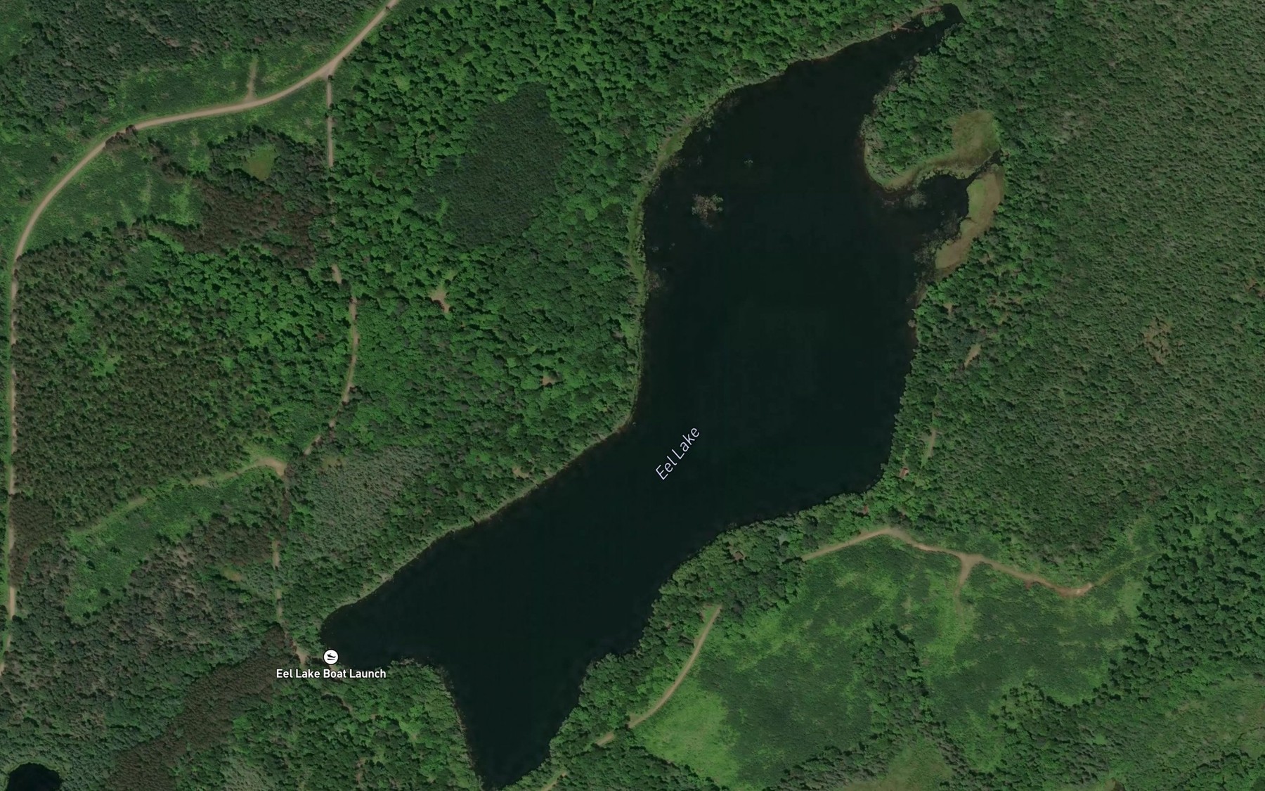 Satellite map of the Eel Lake