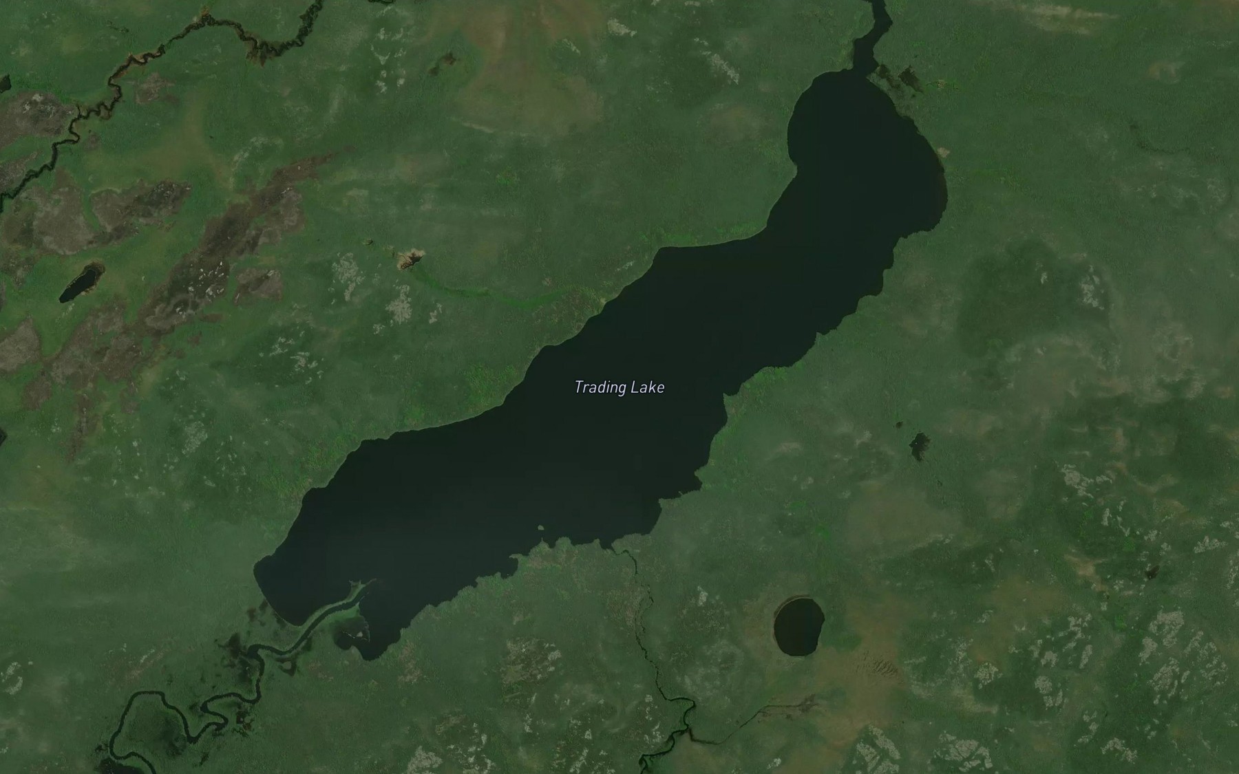 Satellite map of the Trading Lake