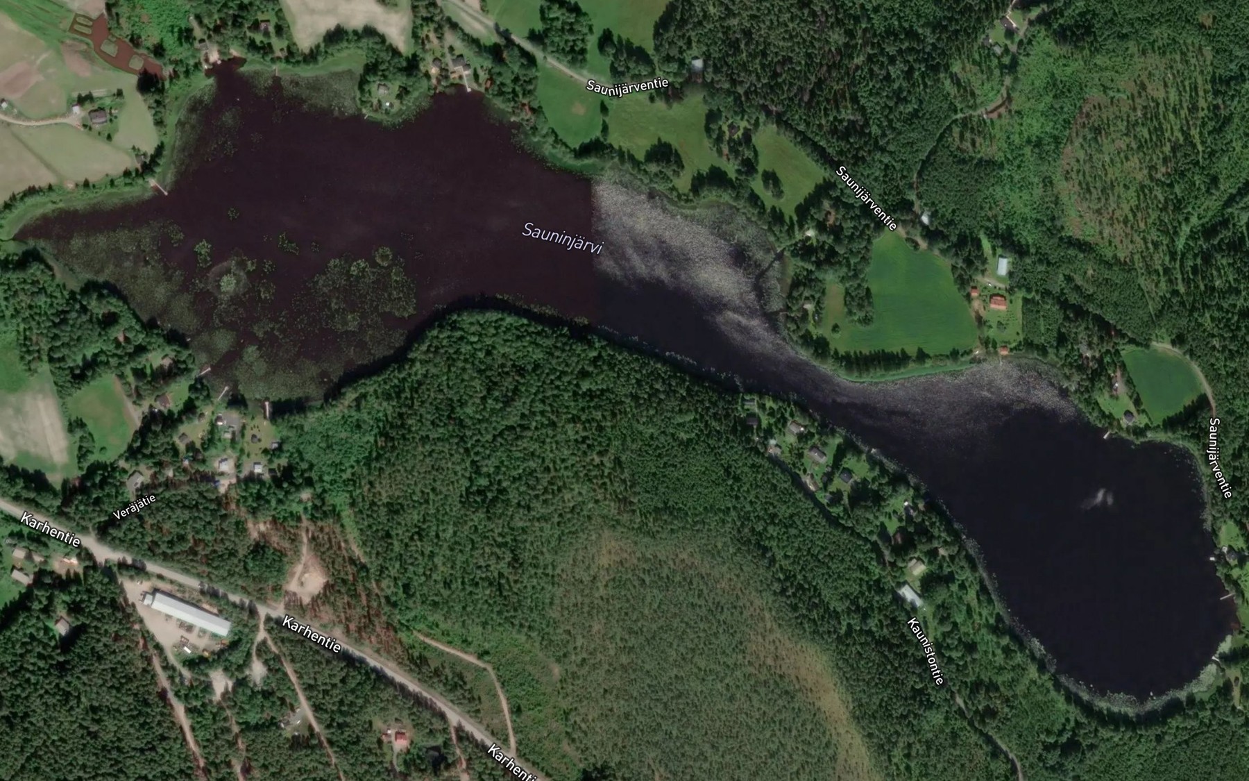 Satellite map of the Sauninjarvi