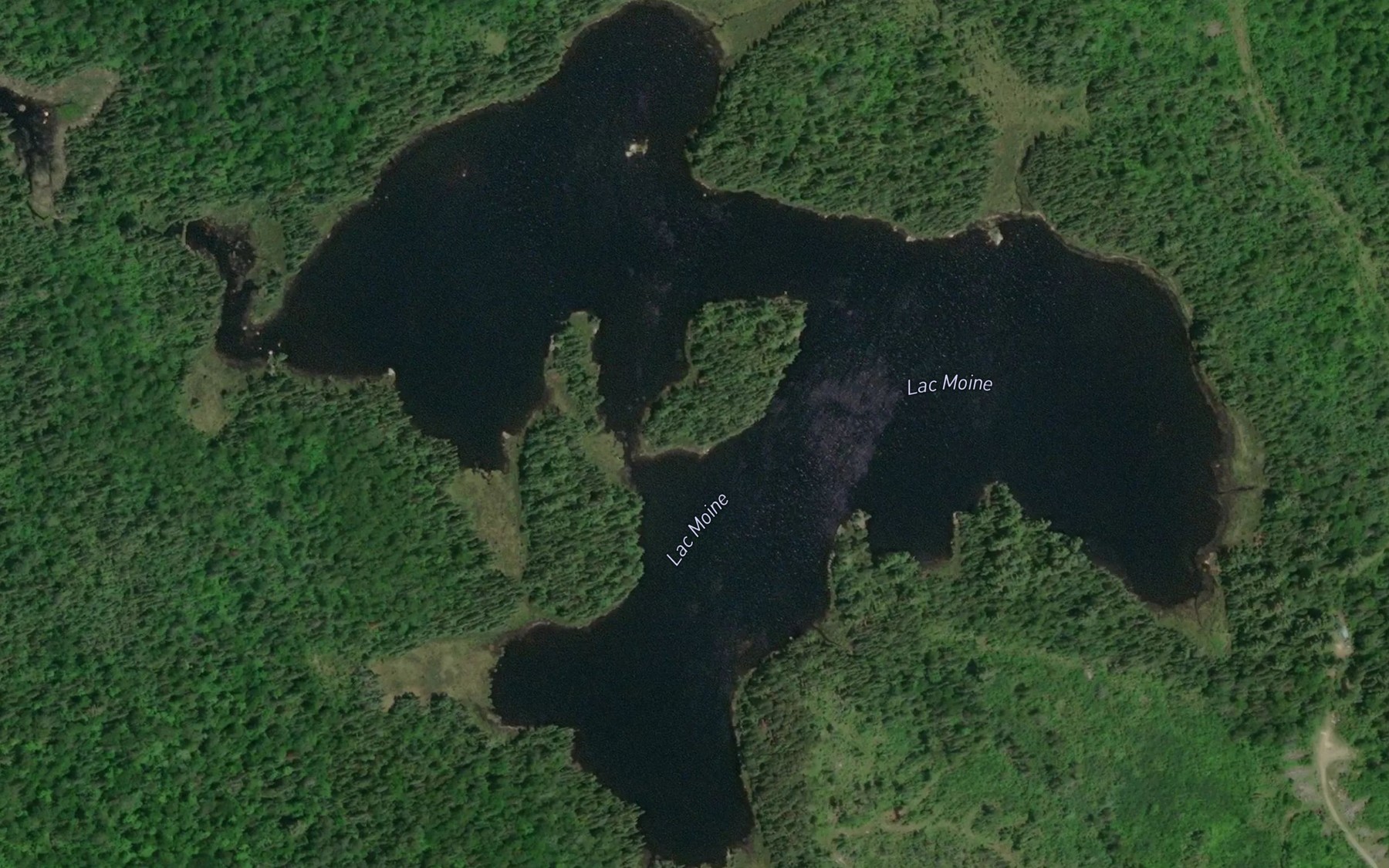 Satellite map of the Lac Moine