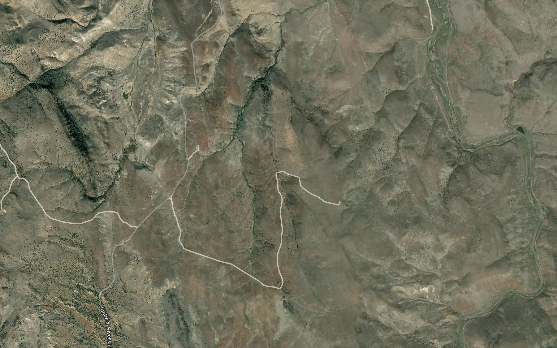 Satellite map of the New Place Reservoir