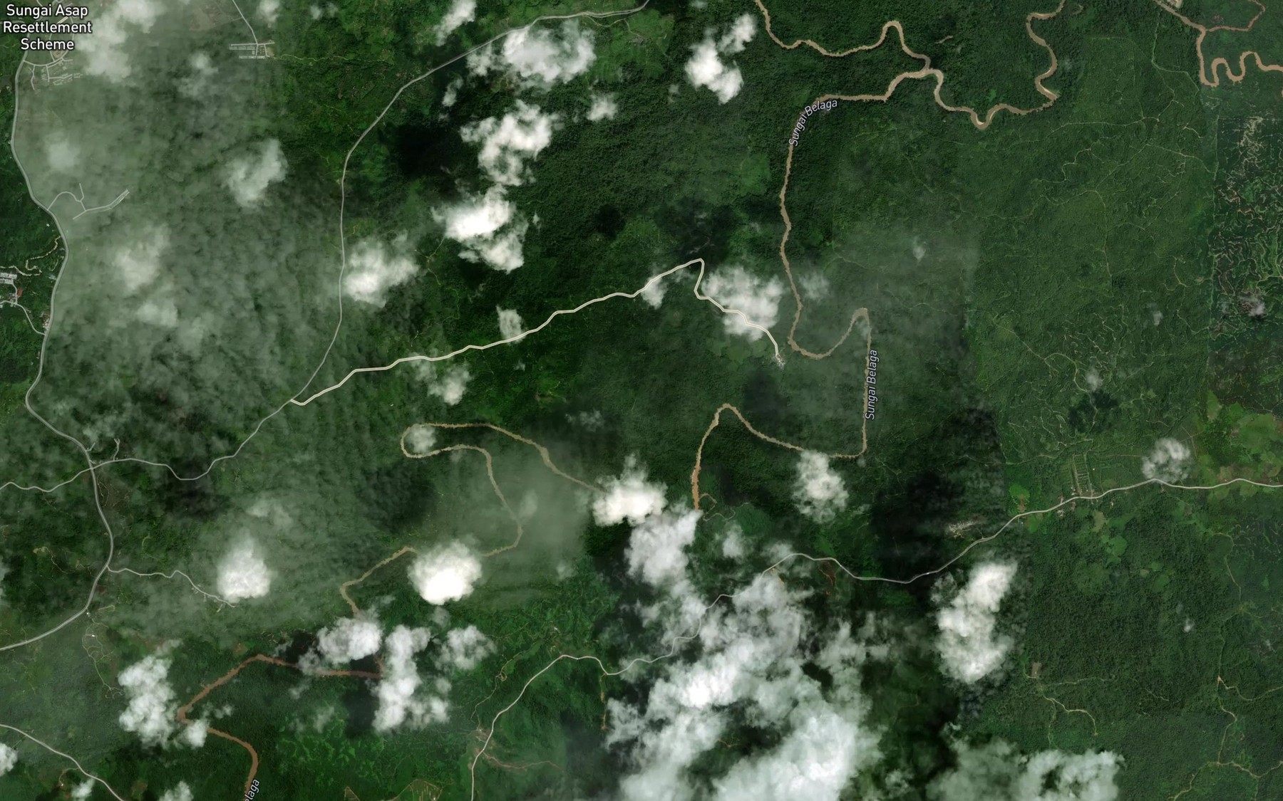 Satellite map of the Sungai Unan