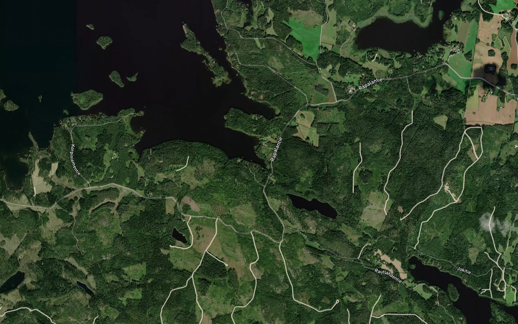 Satellite map of the Soukanlahti