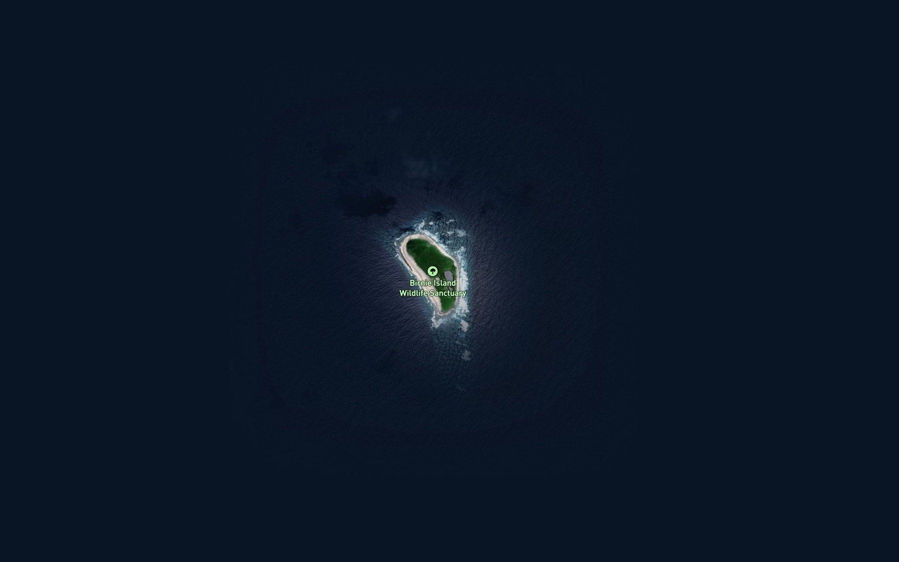 Satellite map of the Birnie Lagoon