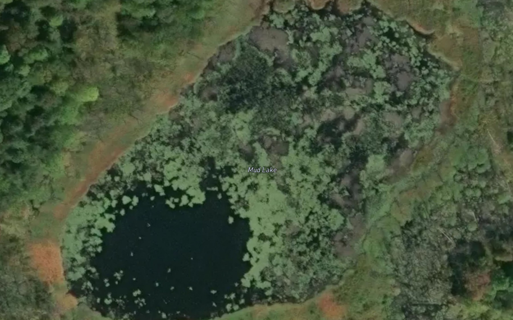 Satellite map of the Mud Lake