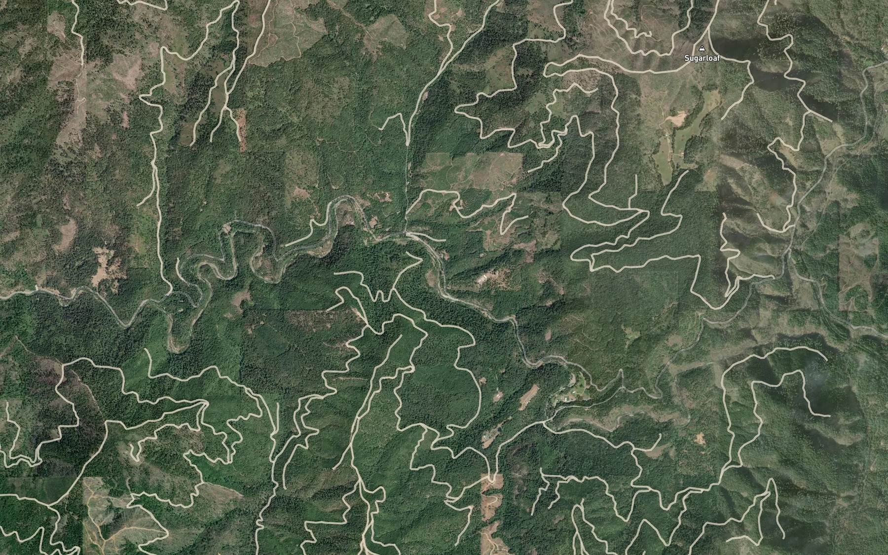 Satellite map of the Fall Creek