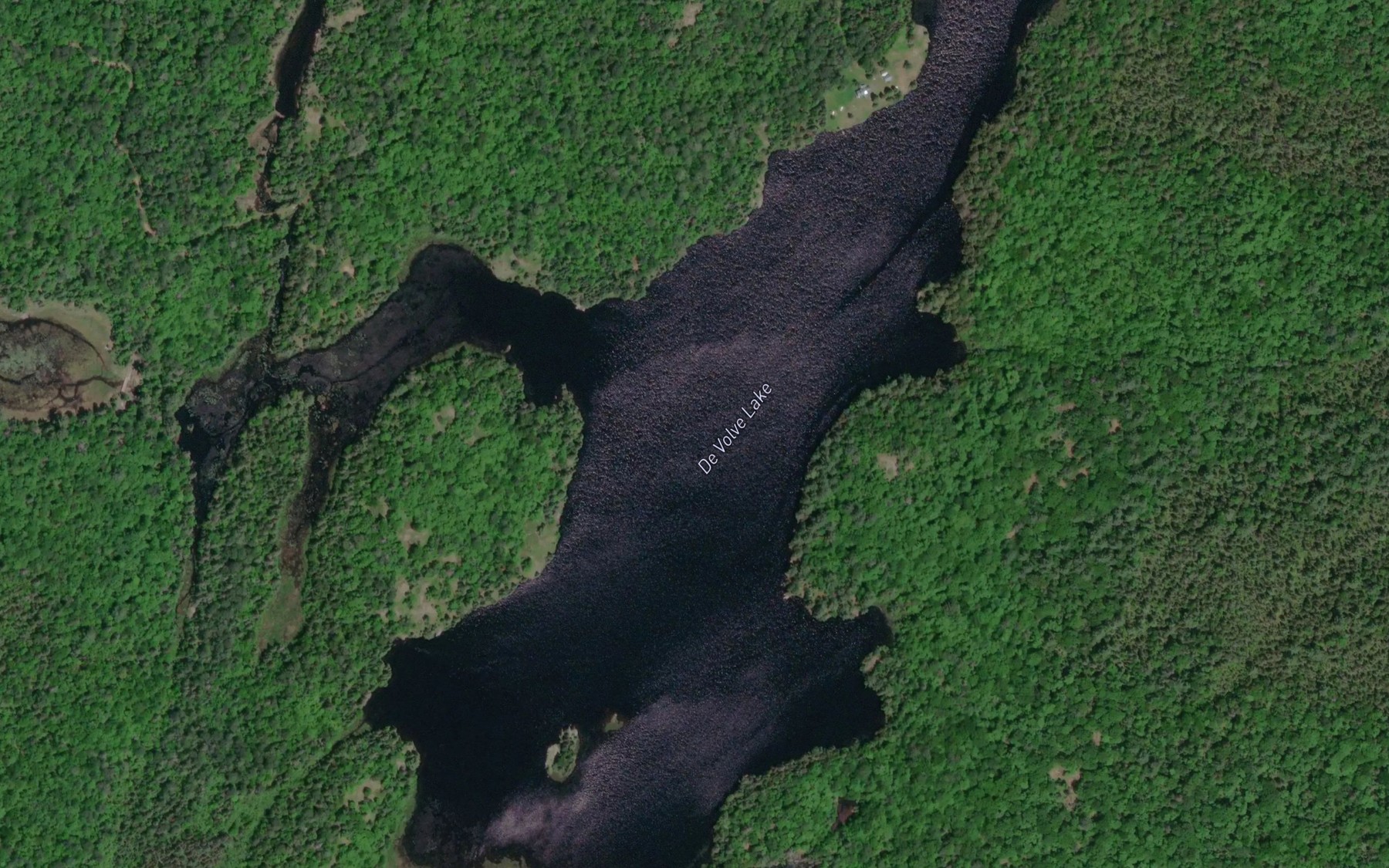 Satellite map of the De Volve Lake